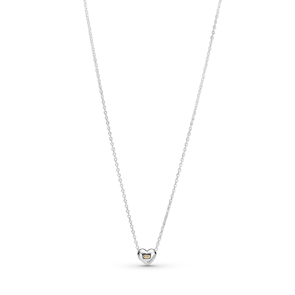 PANDORA Domed Golden Heart Collier Necklace 14K Gold Necklaces And Pendants Pendant Necklace Jewelry Gift