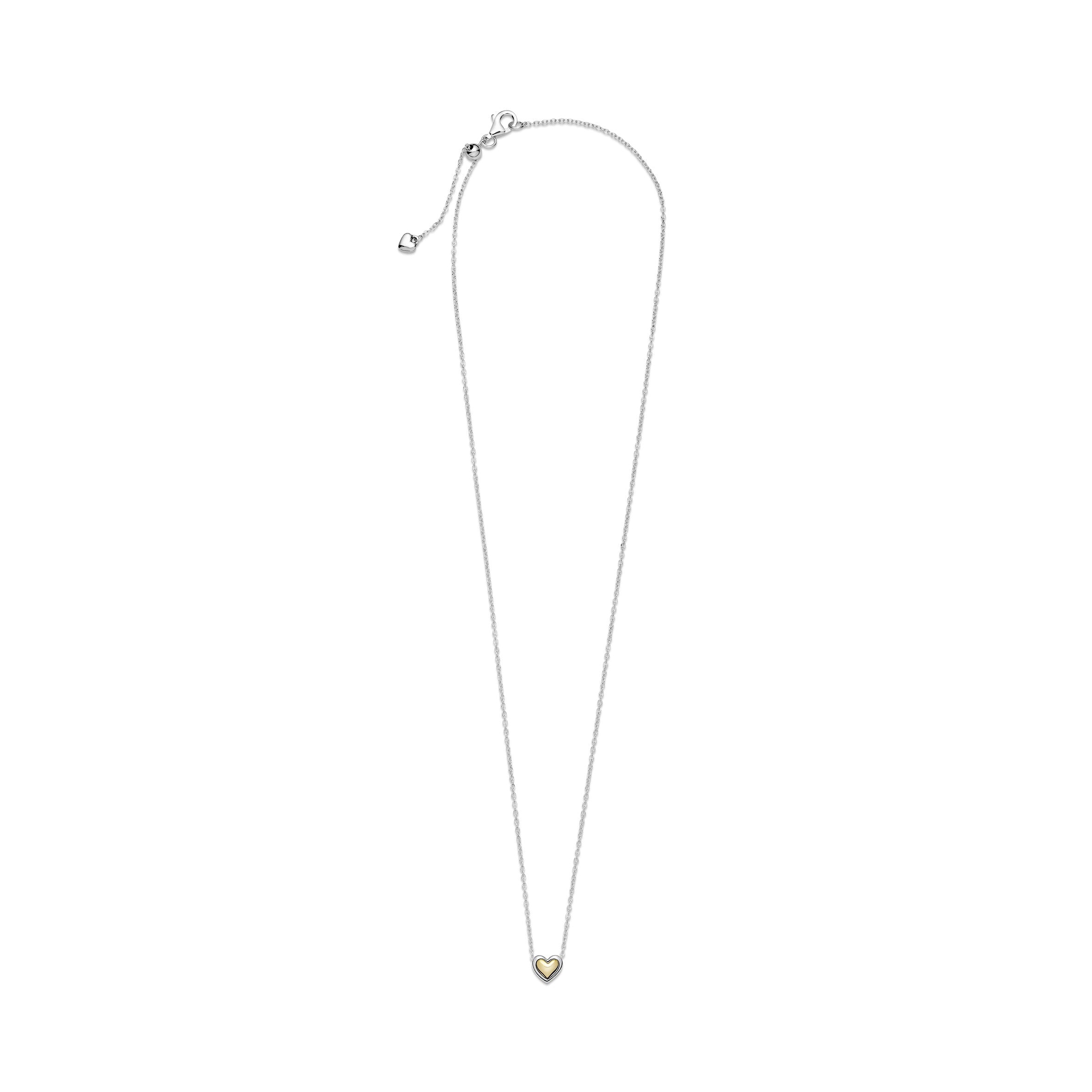 PANDORA Domed Golden Heart Collier Necklace 14K Gold Necklaces And Pendants Pendant Necklace Jewelry Gift