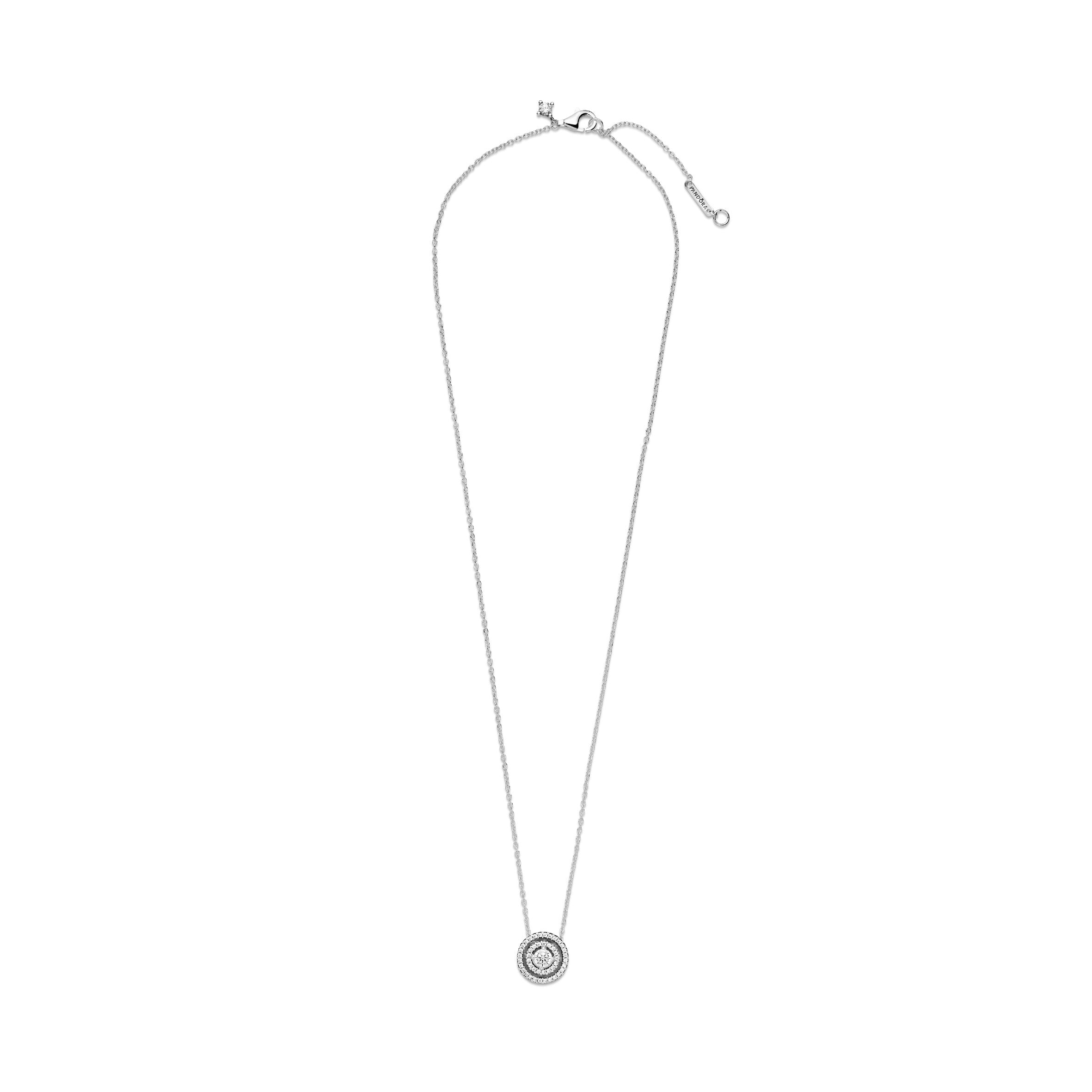 PANDORA Sparkling Double Halo Collier Necklace Sterling Silver Weddings Necklaces And Pendants Pendant Necklace Jewelry Gift