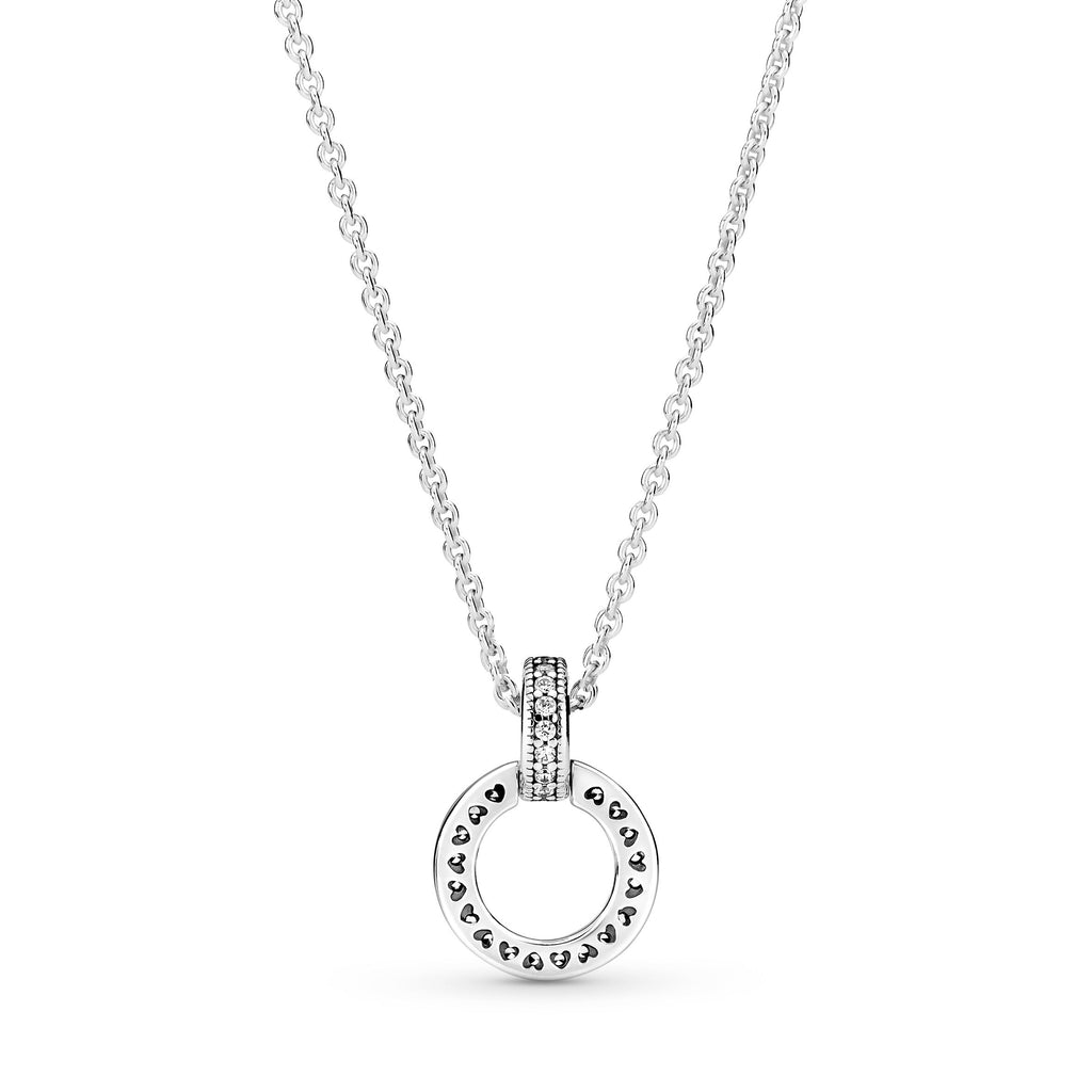 PANDORA Double Circle Pendant And Necklace Cubic Zirconia Necklaces And Pendants Pendant Necklace Jewelry Gift