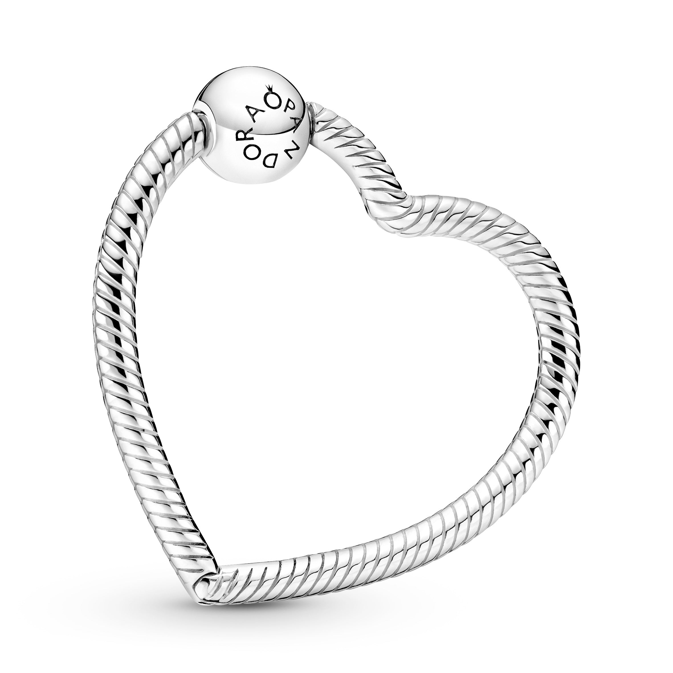 PANDORA Moments Heart Charm Holder Sterling Silver Love Jewellery Accessories Bracelet Charm Jewelry Gift