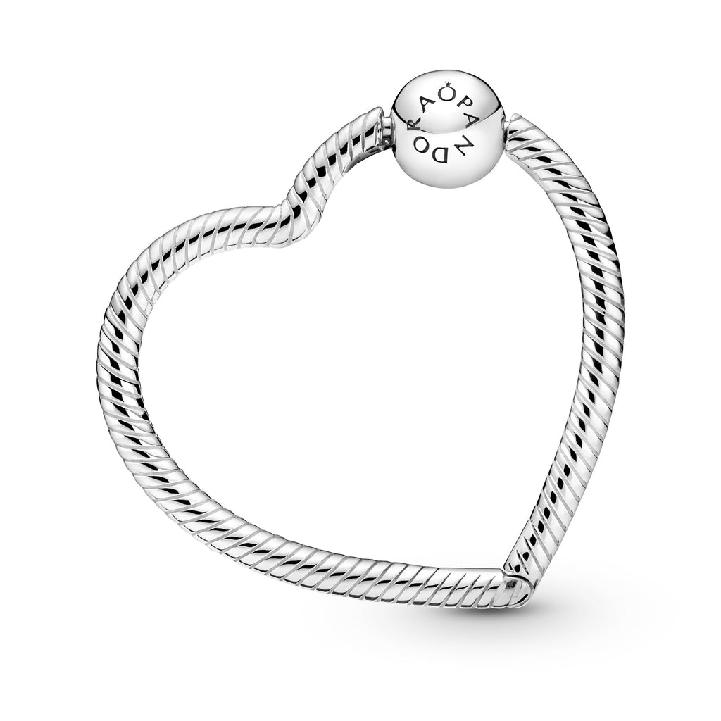 PANDORA Moments Heart Charm Holder Sterling Silver Love Jewellery Accessories Bracelet Charm Jewelry Gift