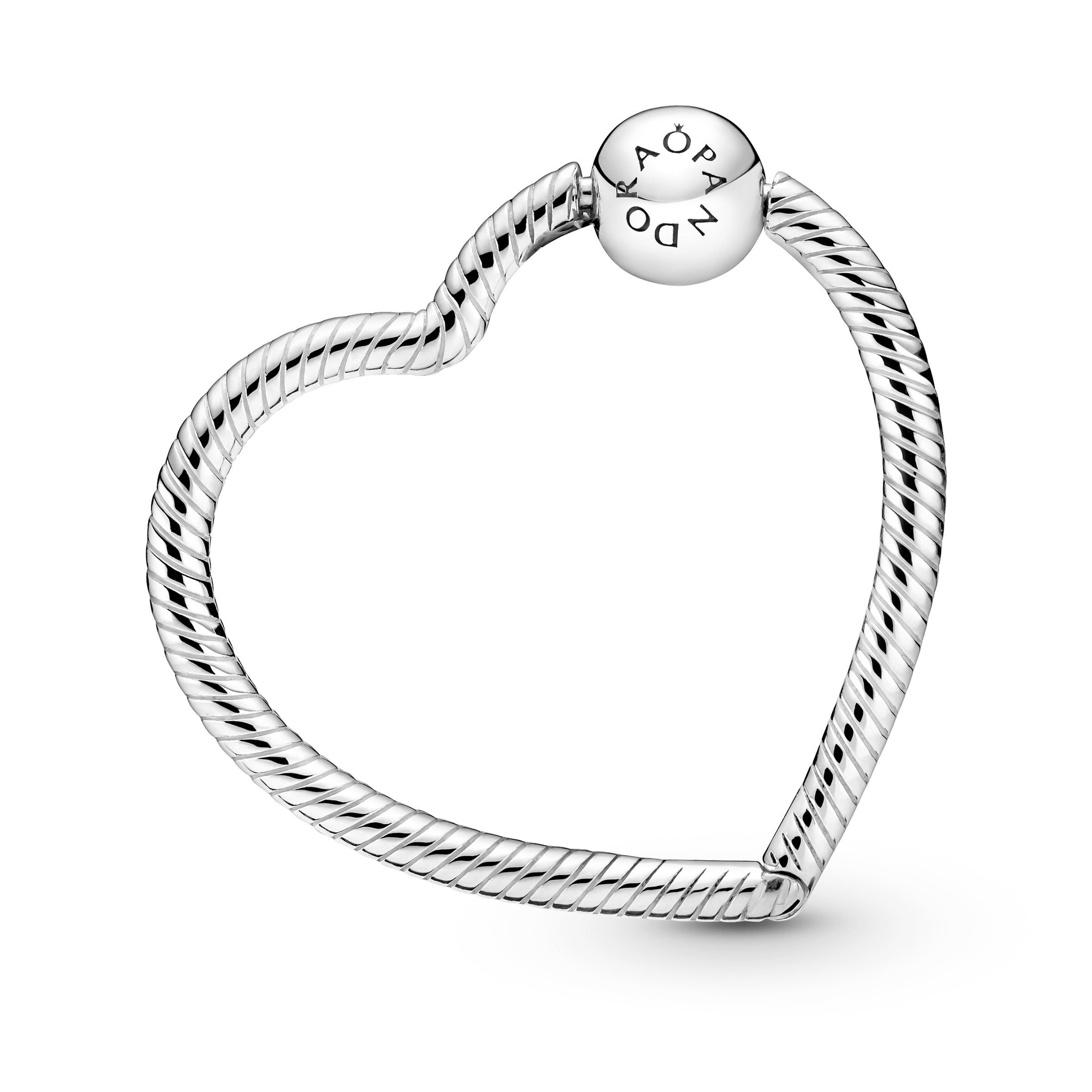 PANDORA Moments Heart Charm Holder Sterling Silver Love Jewellery Accessories Bracelet Charm Jewelry Gift