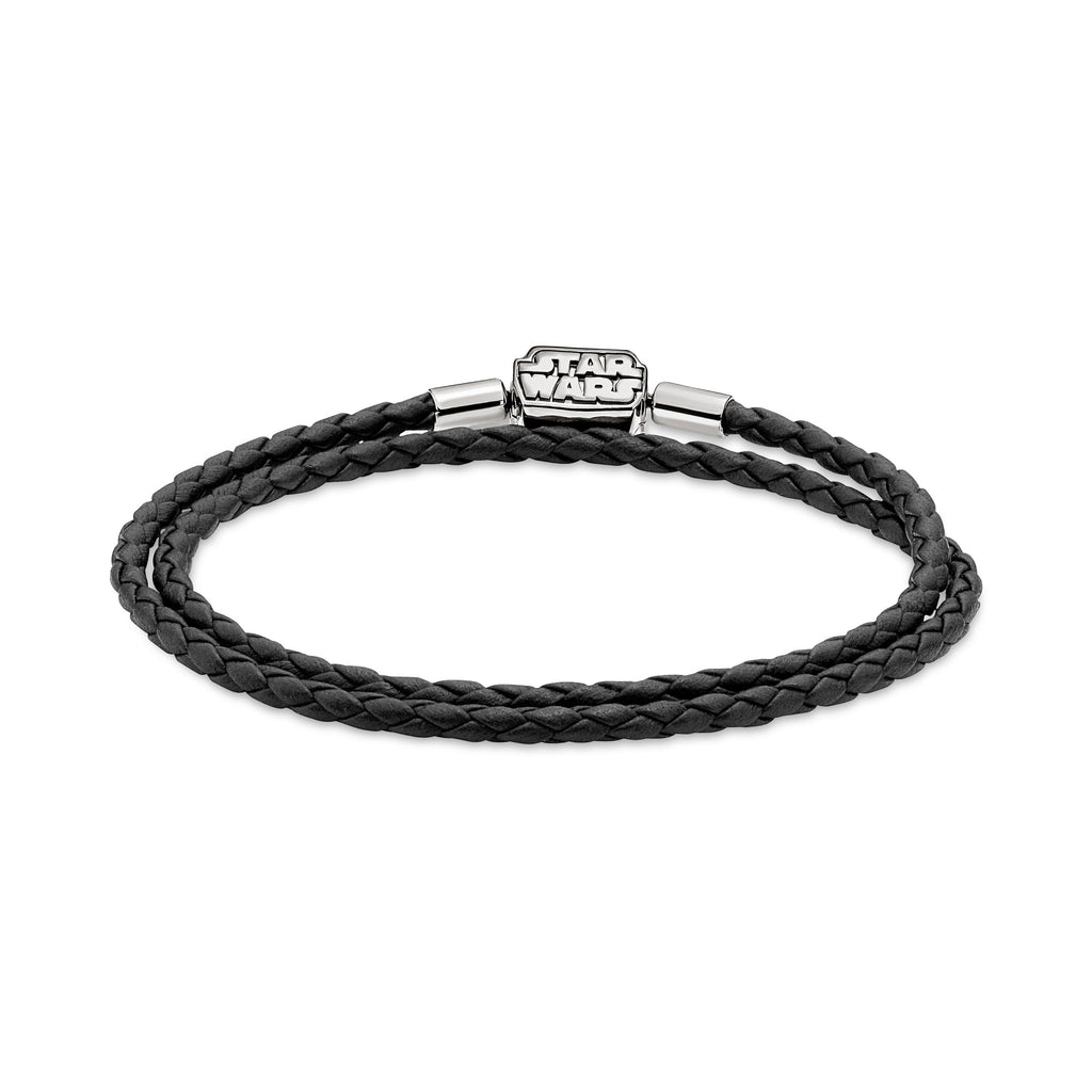 PANDORA Moments Star Wars Clasp Double Black Leather Bracelet Bracelets Chain Bracelet Jewelry Gift