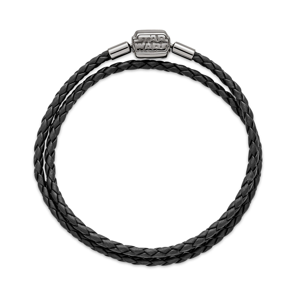 PANDORA Moments Star Wars Clasp Double Black Leather Bracelet Bracelets Chain Bracelet Jewelry Gift