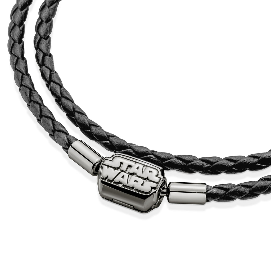 PANDORA Moments Star Wars Clasp Double Black Leather Bracelet Bracelets Chain Bracelet Jewelry Gift
