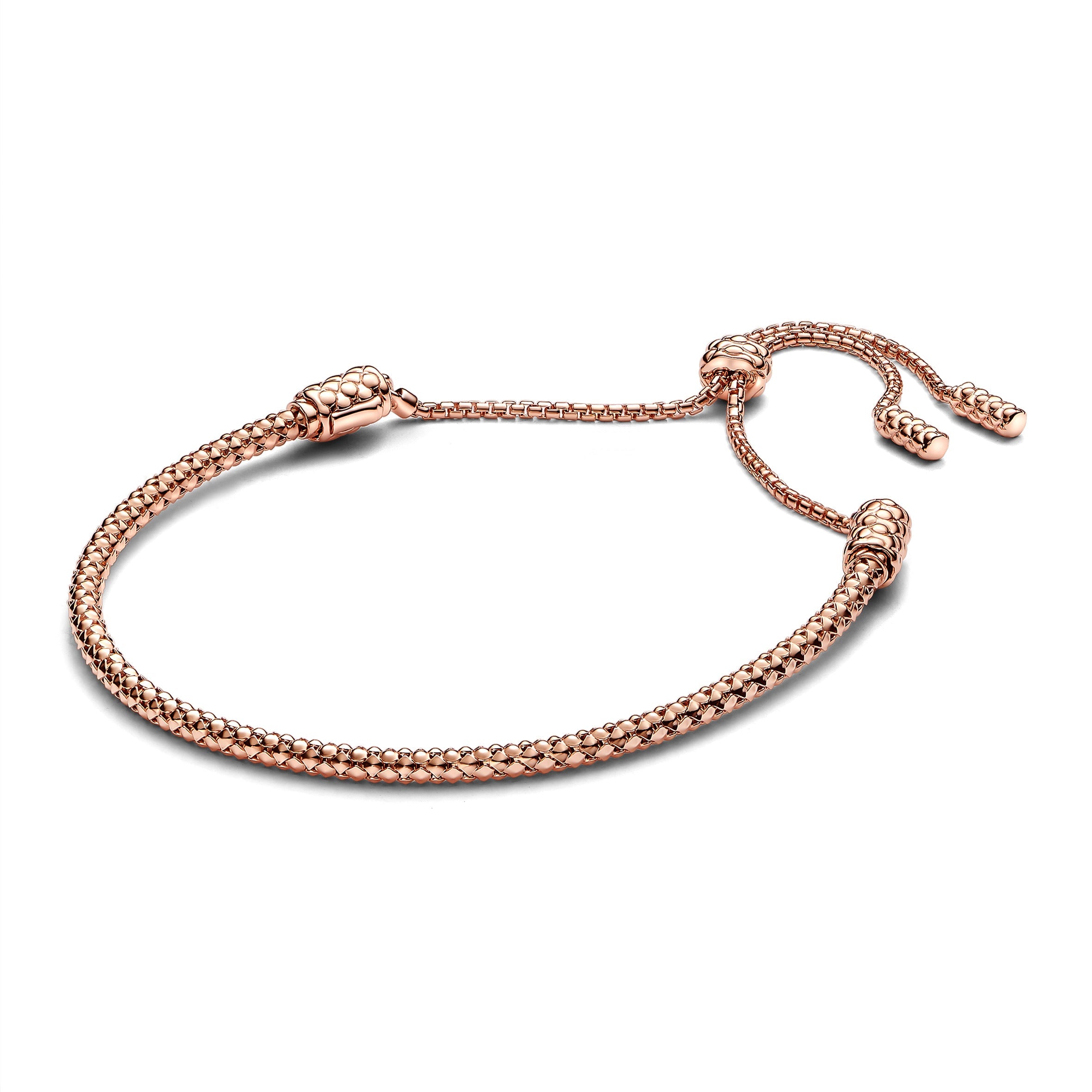 PANDORA Studded Chain Slider Bracelet 14K Rose Gold Plated Unique Metal Blend Bracelets Chain Bracelet Jewelry Gift
