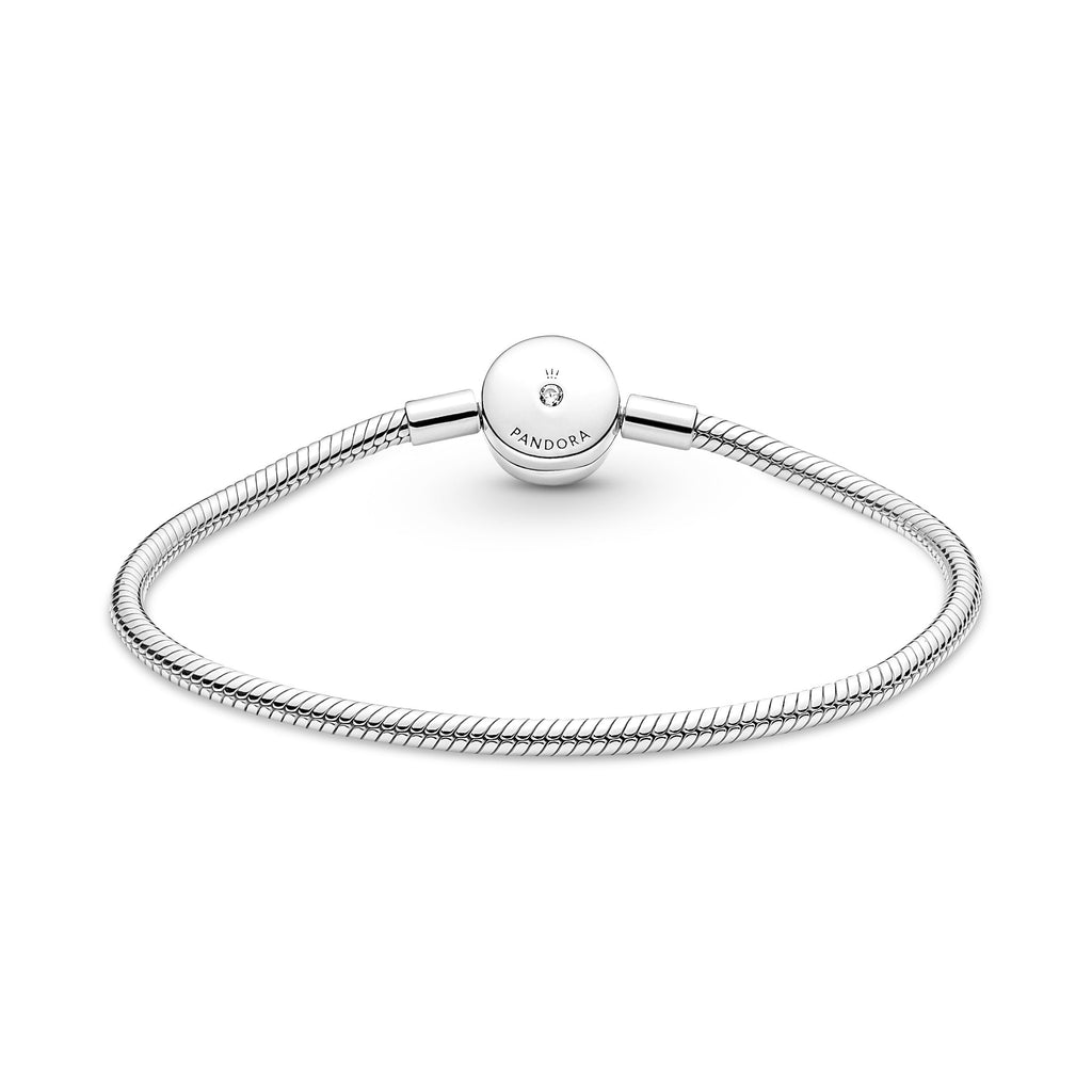 PANDORA Moments Halo Snake Chain Bracelet Cubic Zirconia Weddings Bracelets Jewelry Gift