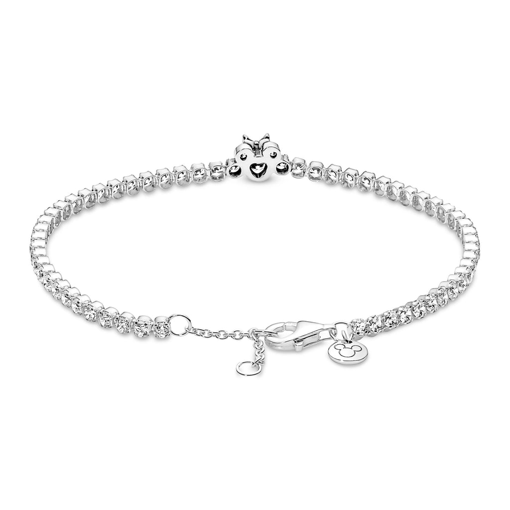 PANDORA Disney Minnie Mouse Tennis Bracelet Cubic Zirconia Silver Bracelets Chain Bracelet Jewelry Gift