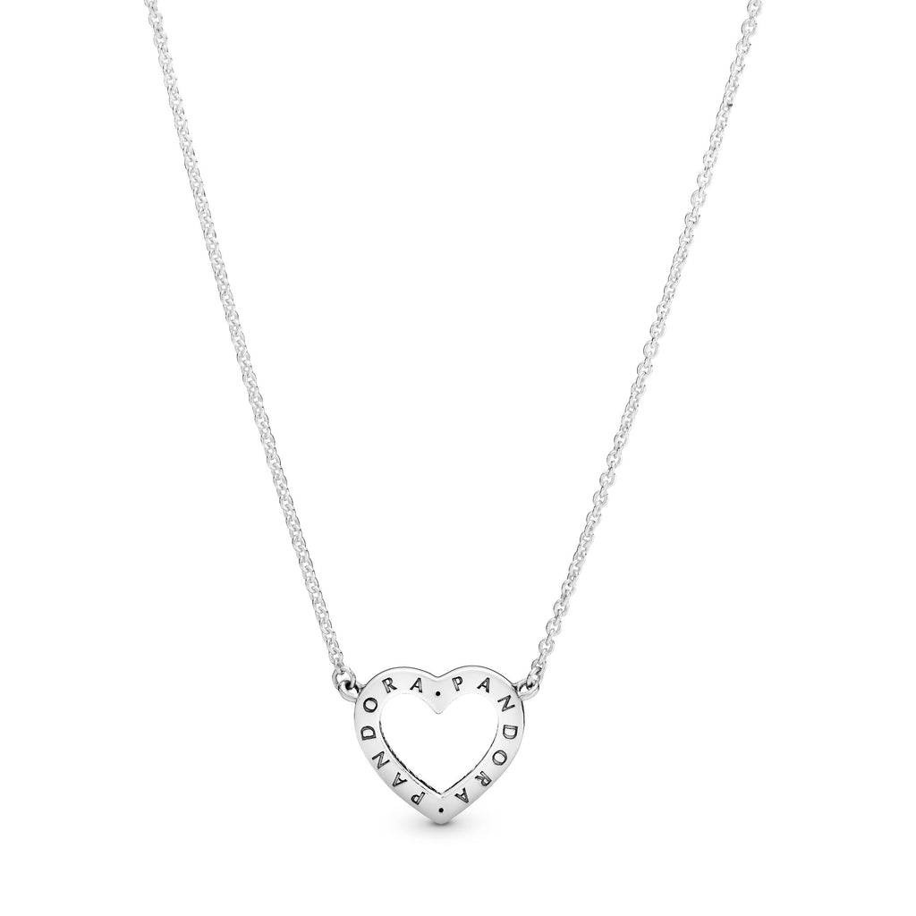 PANDORA Sparkling Open Heart Necklace Cubic Zirconia Silver Necklaces And Pendants Pendant Necklace Jewelry Gift