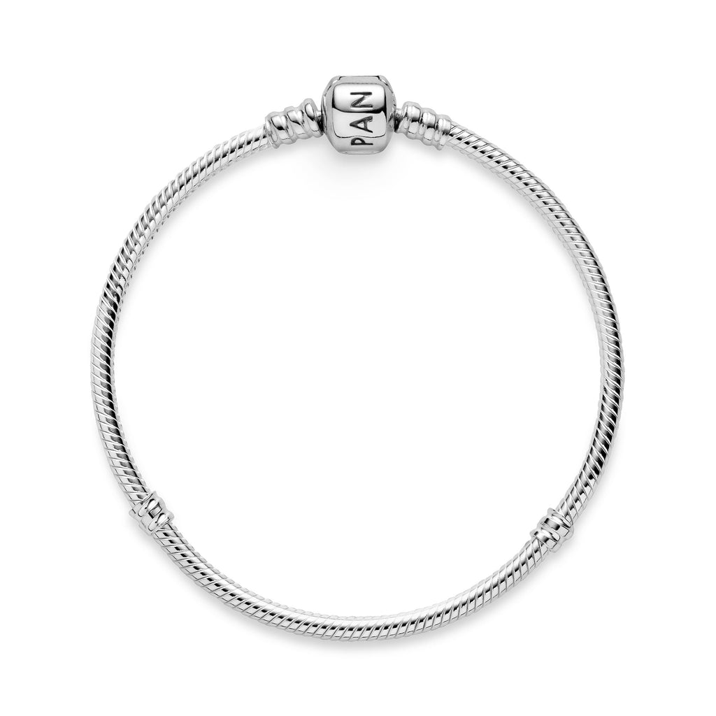 PANDORA Moments Barrel Clasp Snake Chain Bracelet Sterling Silver Bracelets Jewelry Gift
