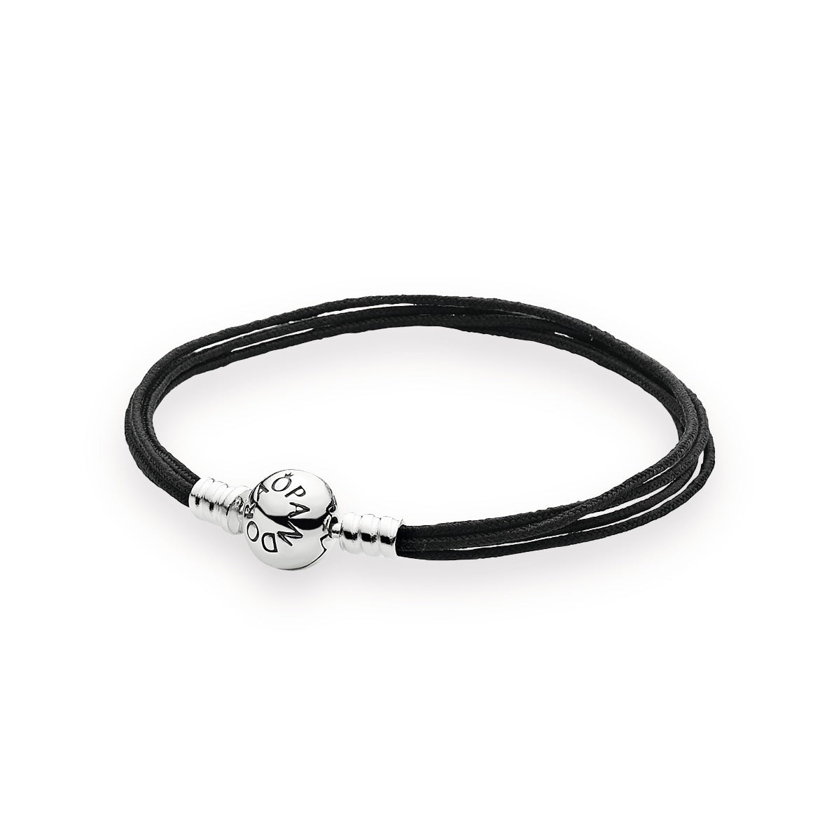 PANDORA Black Multi-Strand Bracelet Sterling Silver Bracelets Chain Bracelet Jewelry Gift