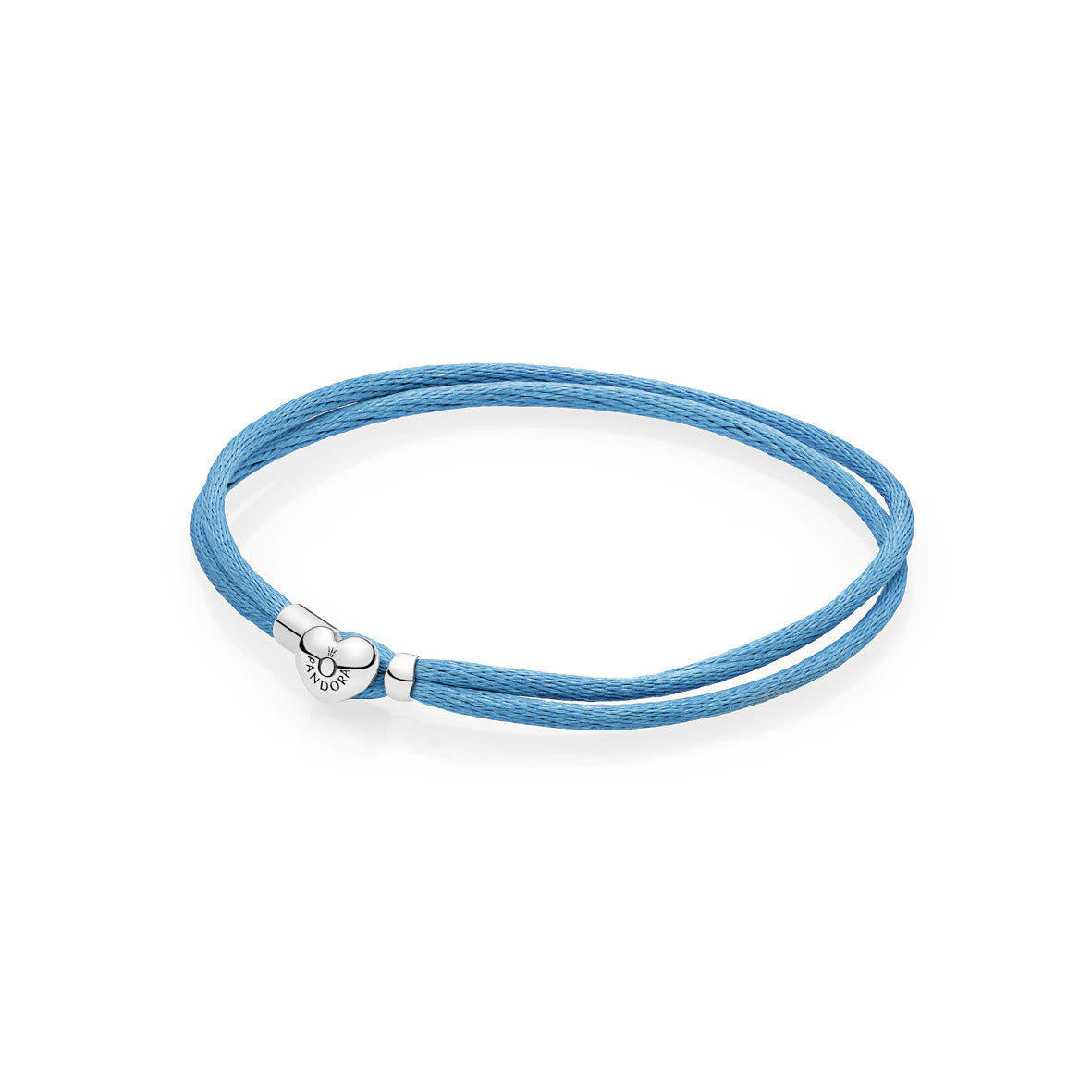 PANDORA Moments Fabric Cord Bracelet Turquoise Sterling Silver Teal Bracelets Chain Bracelet Jewelry Gift