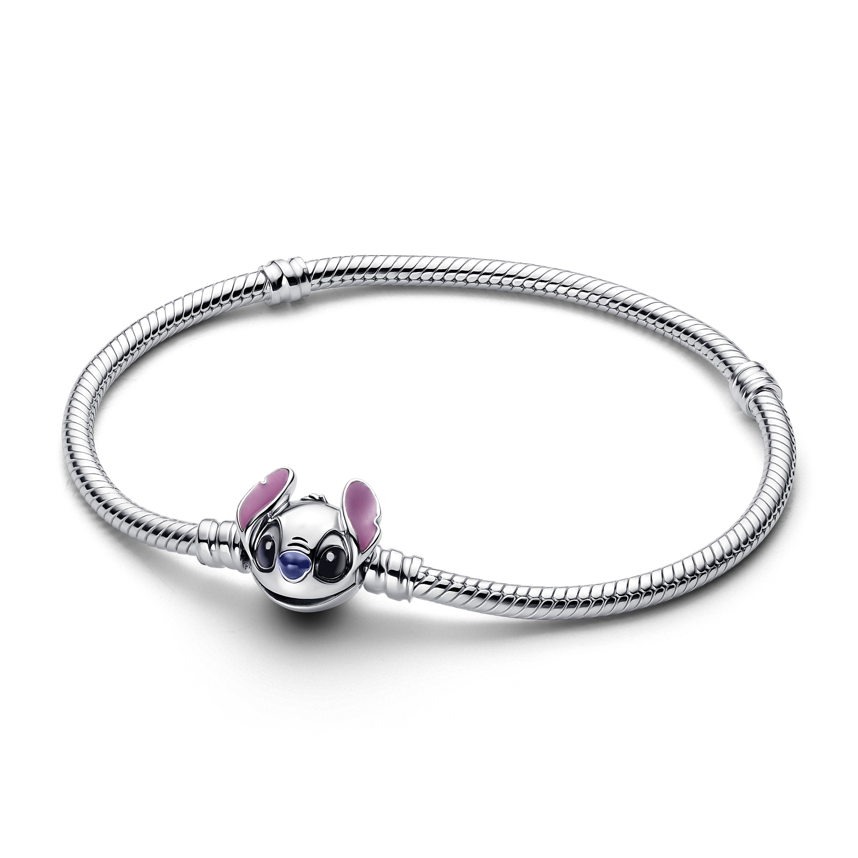 PANDORA Disney Stitch Snake Chain Bracelet Enamel Disney X PANDORA Bracelets Jewelry Gift