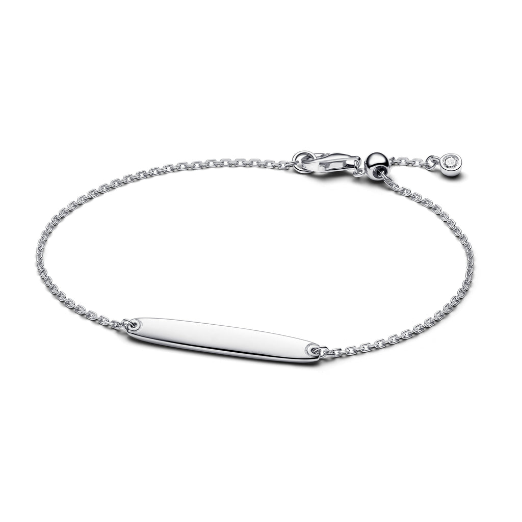 PANDORA Engravable Bar Chain Bracelet Cubic Zirconia Bracelets Jewelry Gift