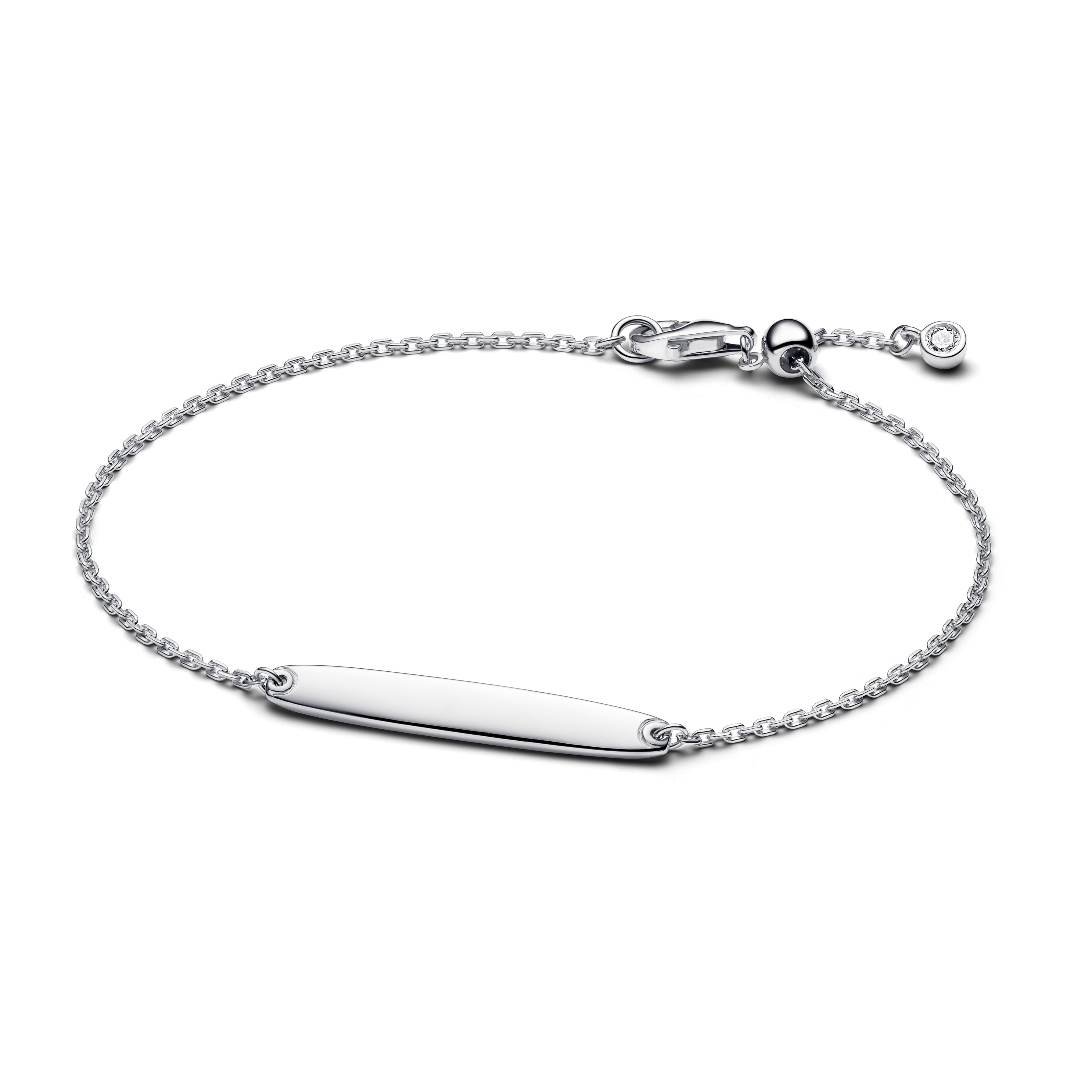 PANDORA Engravable Bar Chain Bracelet Cubic Zirconia Bracelets Jewelry Gift