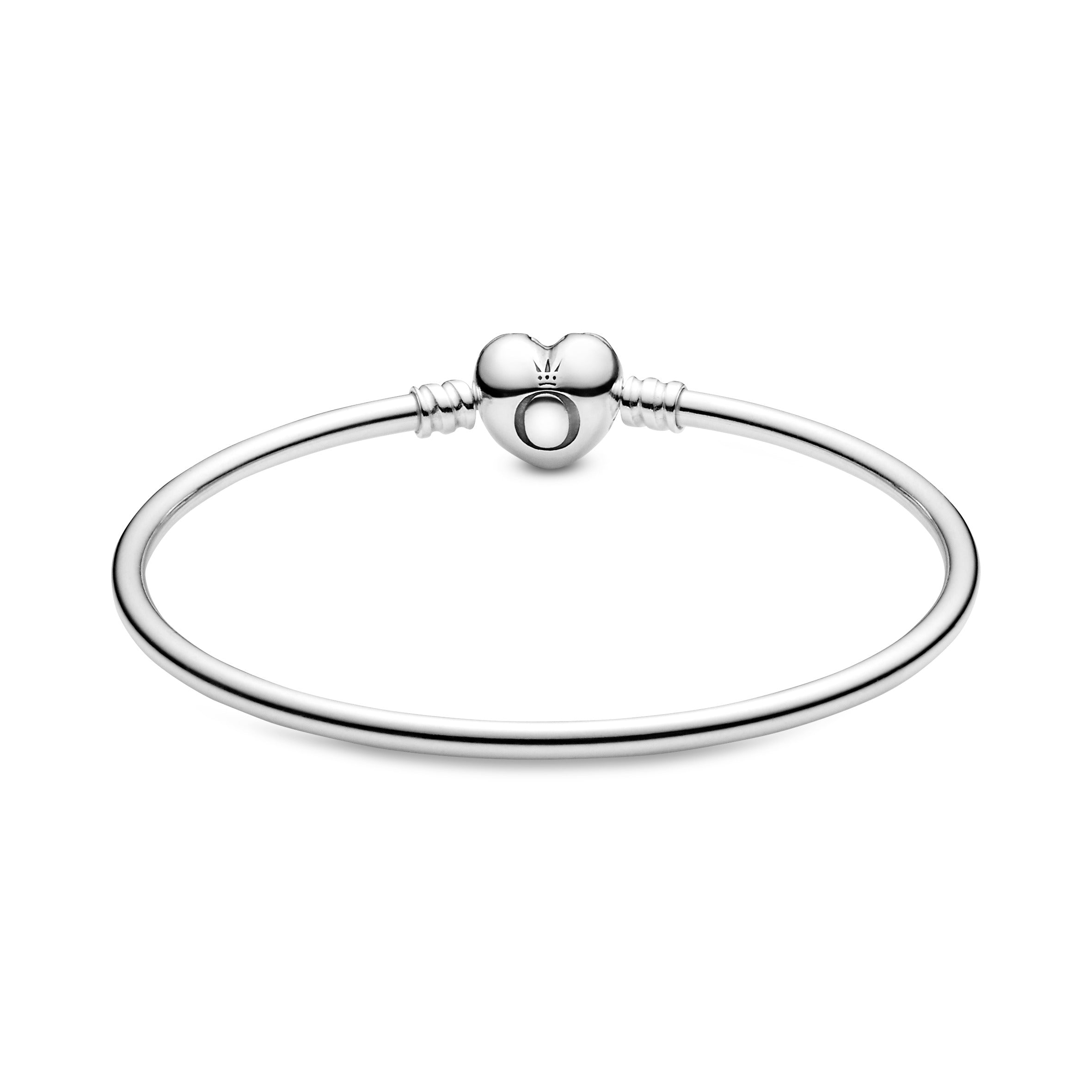 PANDORA Moments Heart Clasp Bangle Sterling Silver Bracelets Chain Bracelet Jewelry Gift