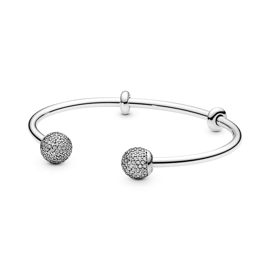 PANDORA Moments Open Pavé Bangle Cubic Zirconia Bracelets Chain Bracelet Jewelry Gift