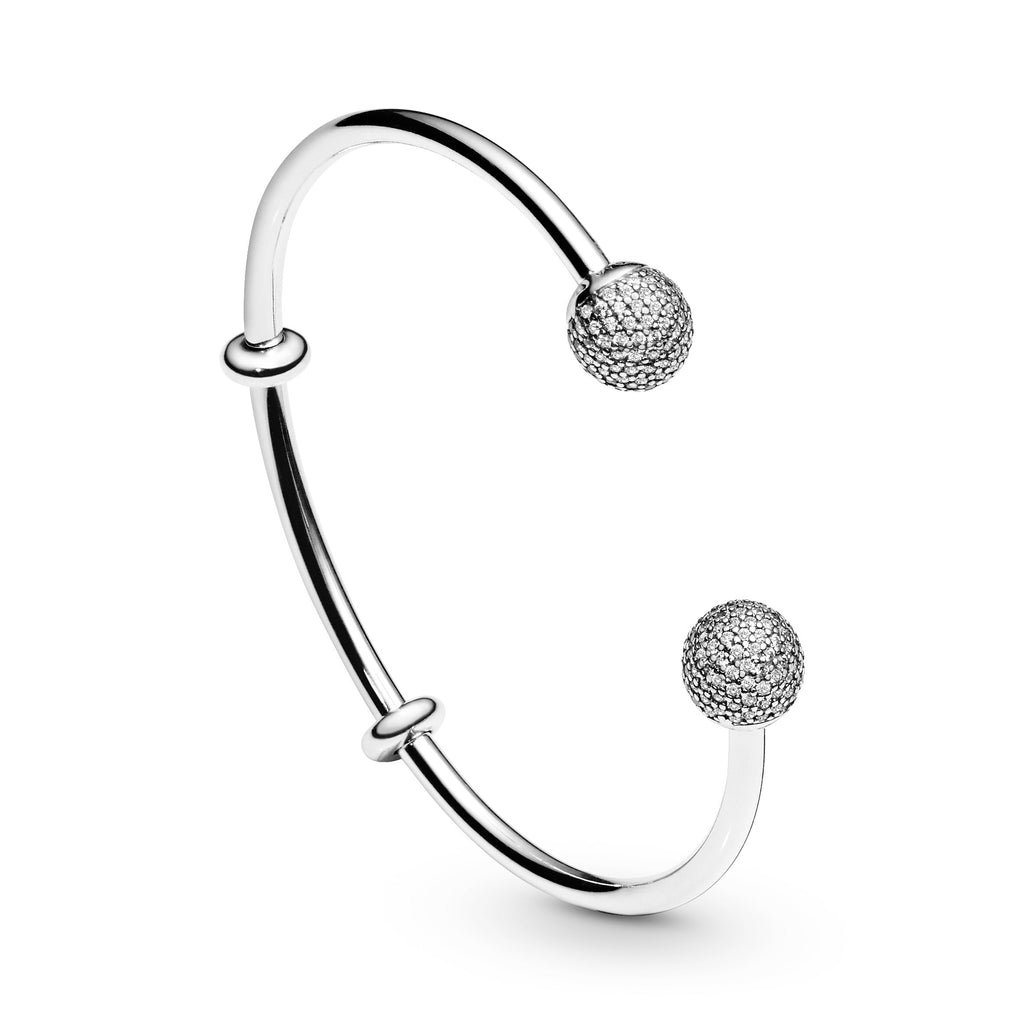 PANDORA Moments Open Pavé Bangle Cubic Zirconia Bracelets Chain Bracelet Jewelry Gift