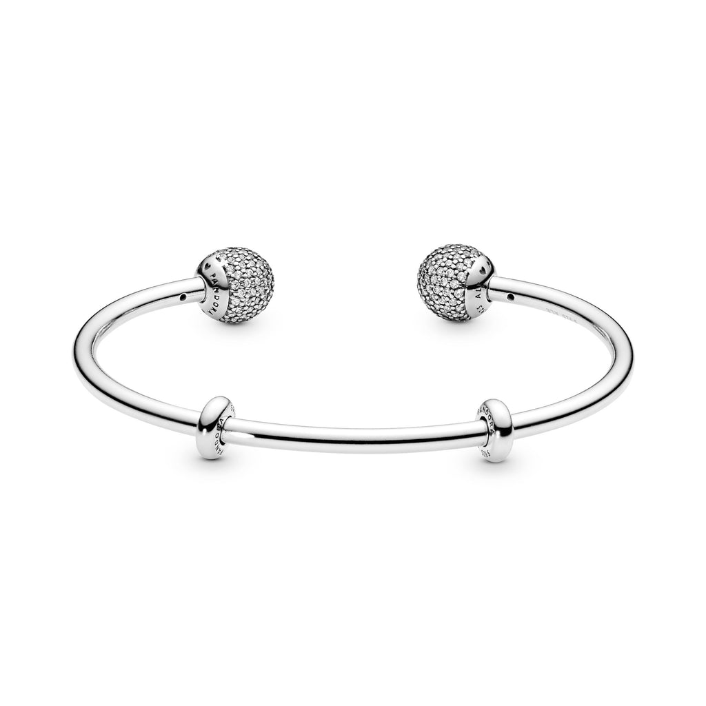 PANDORA Moments Open Pavé Bangle Cubic Zirconia Bracelets Chain Bracelet Jewelry Gift