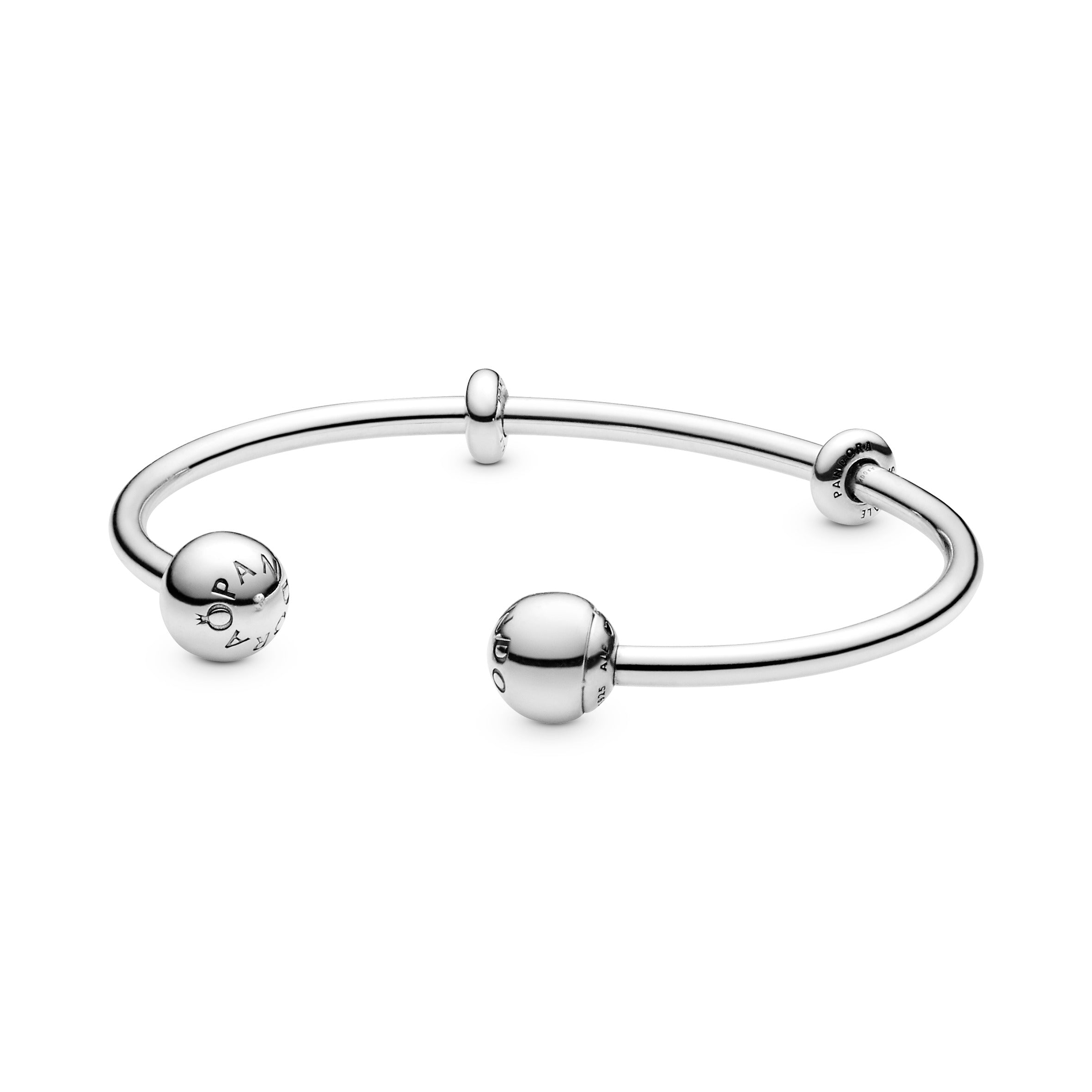 PANDORA Moments Open Bangle Sterling Silver Bracelets Chain Bracelet Jewelry Gift