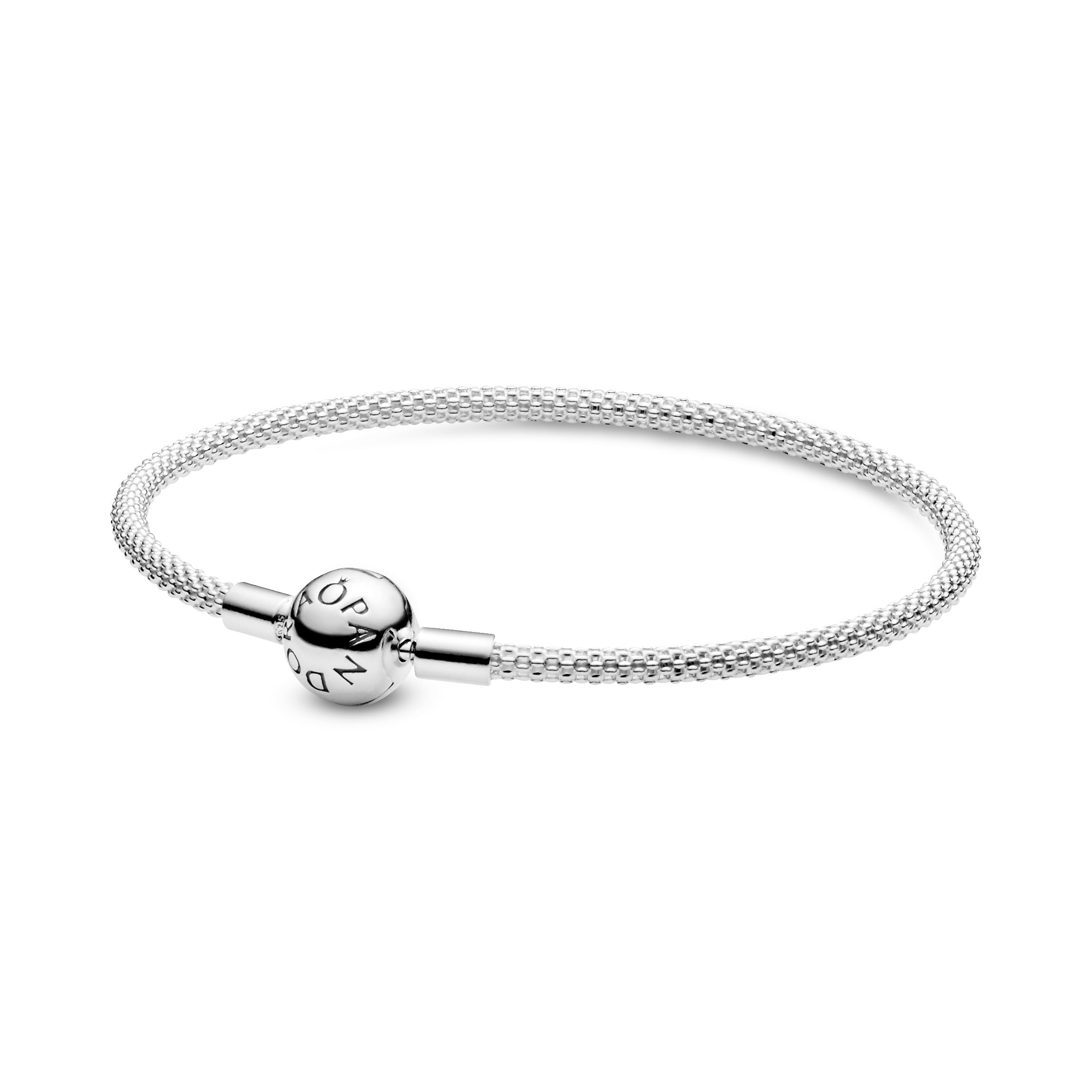 PANDORA Moments Mesh Bracelet Sterling Silver Bracelets Chain Bracelet Jewelry Gift