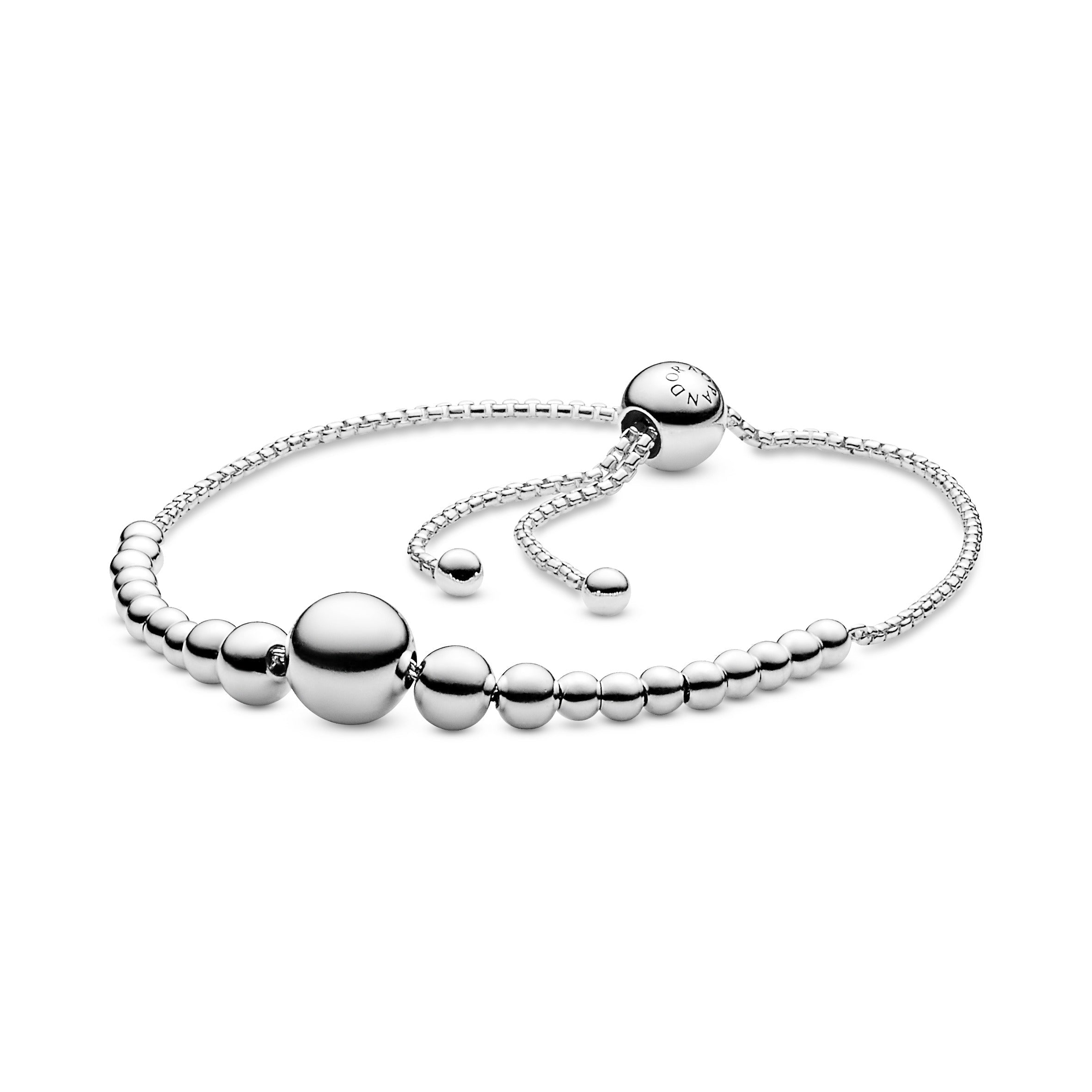 PANDORA String Of Beads Slider Bracelet Sterling Silver Bracelets Statement Ring Jewelry Gift