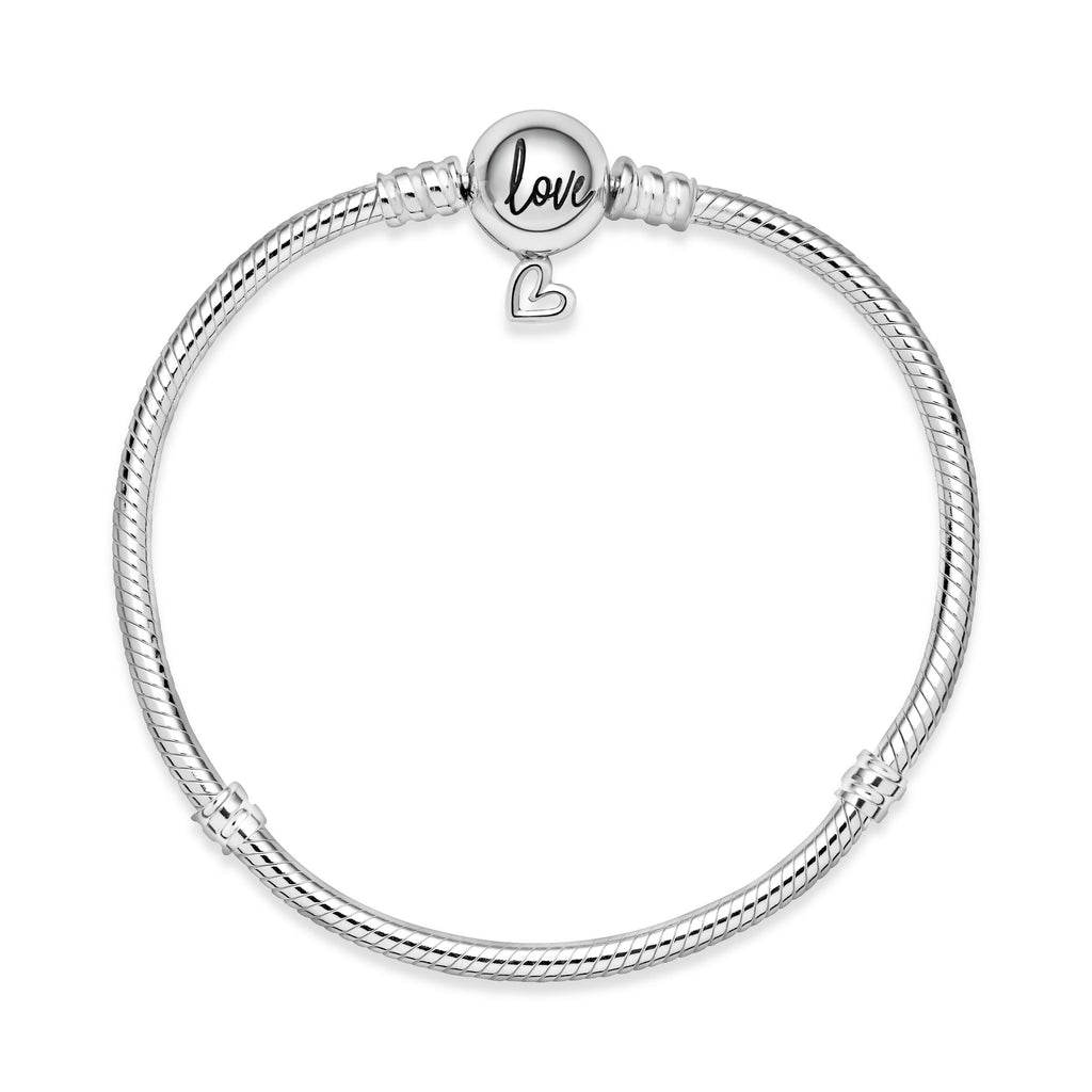 PANDORA Moments Freehand Heart Clasp Snake Chain Bracelet Sterling Silver Love Bracelets Jewelry Gift