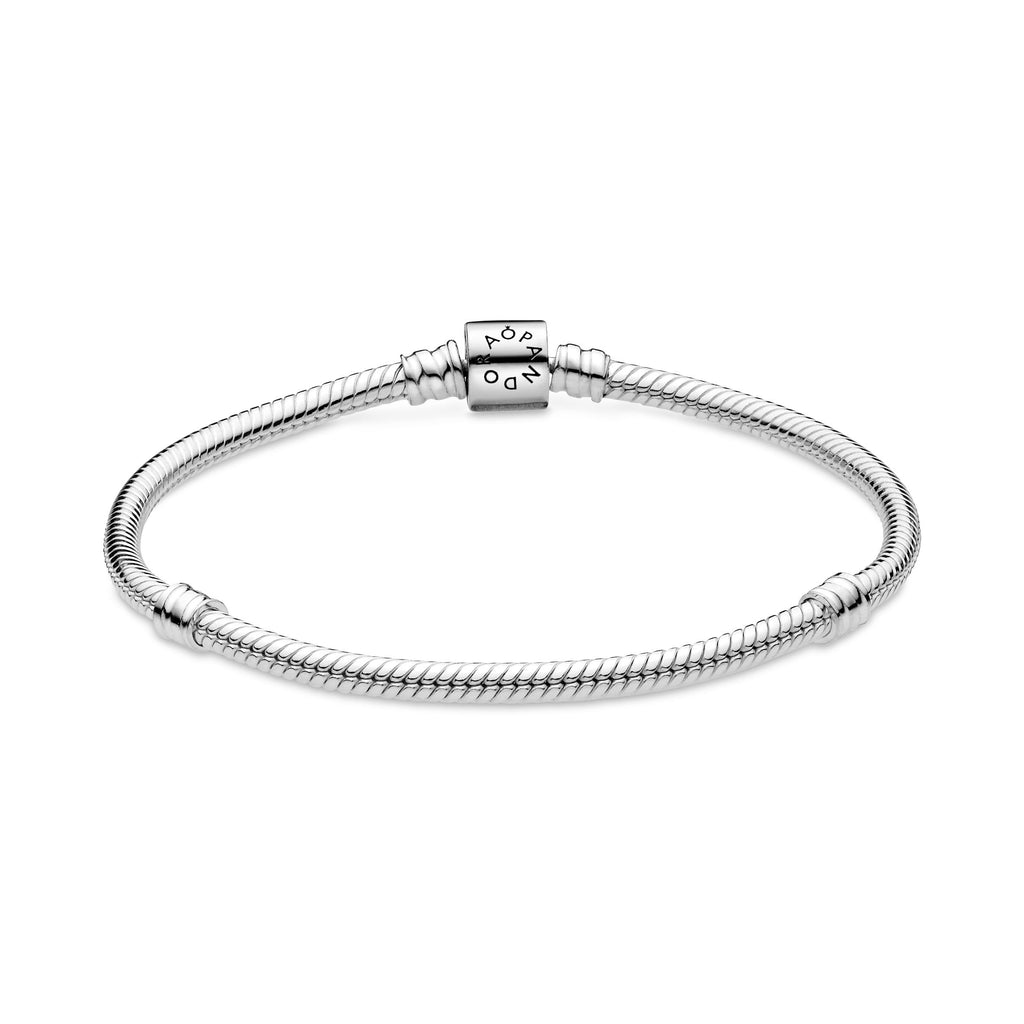 PANDORA Moments Barrel Clasp Snake Chain Bracelet Sterling Silver Bracelets Jewelry Gift