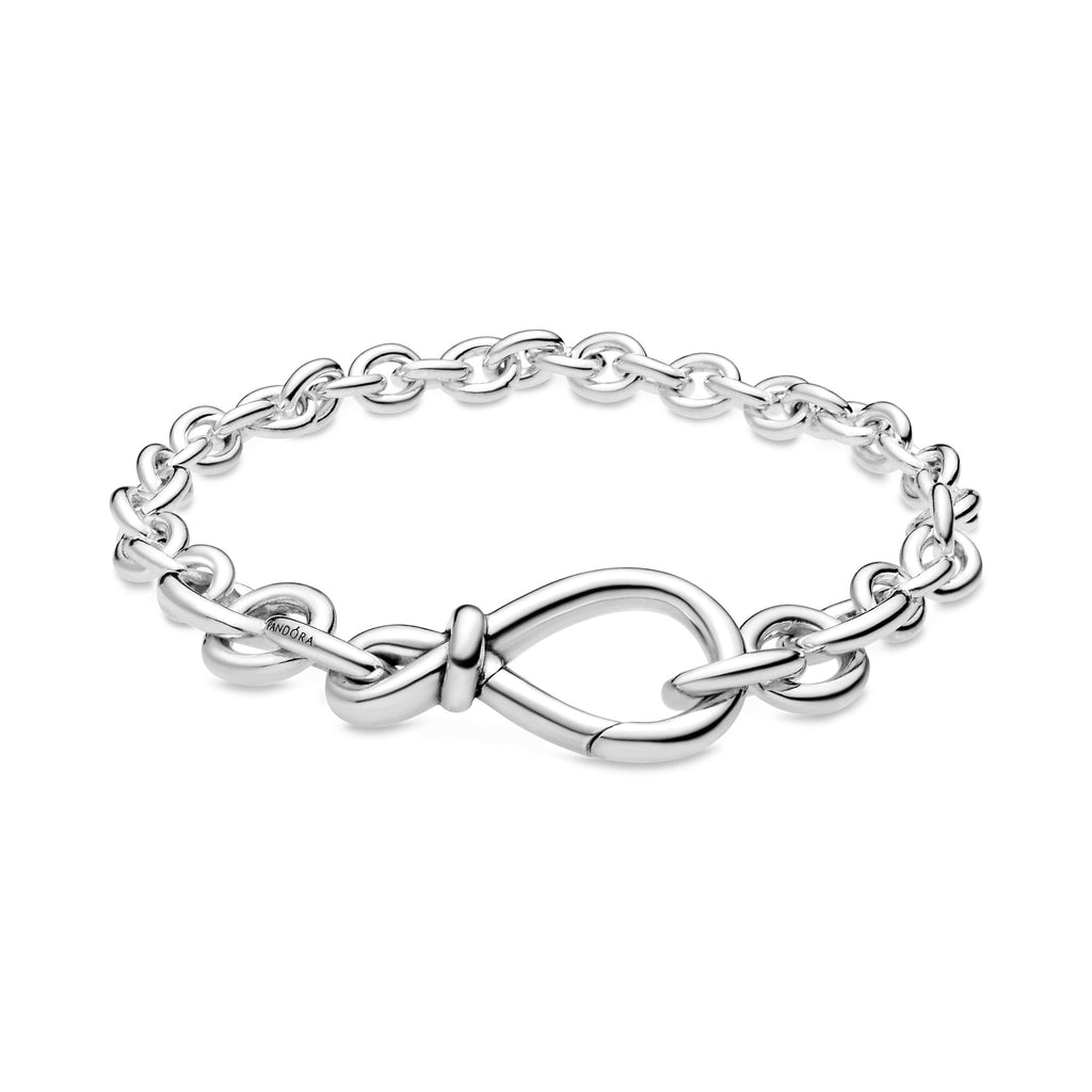 PANDORA Chunky Infinity Knot Chain Bracelet Sterling Silver Bracelets Jewelry Gift