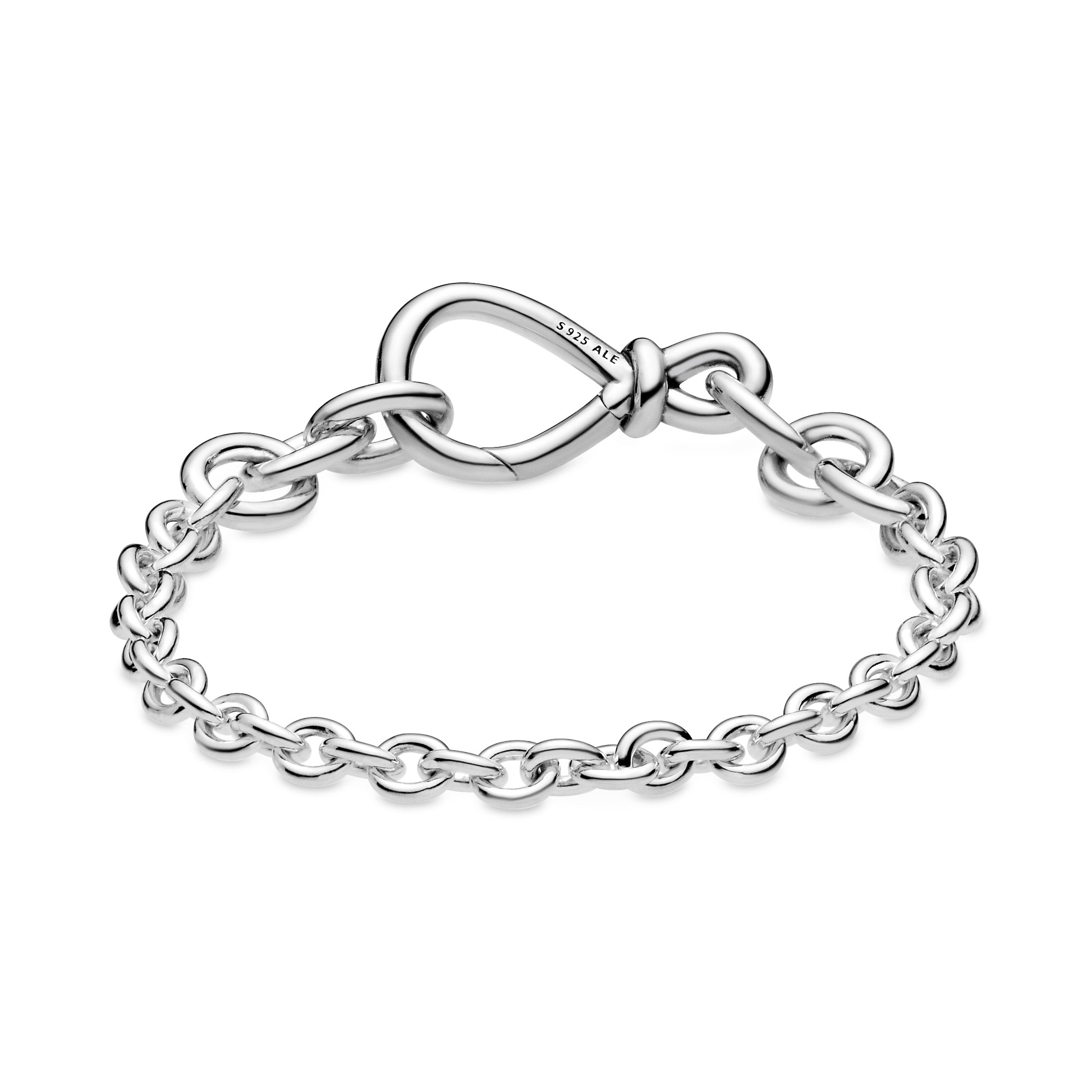 PANDORA Chunky Infinity Knot Chain Bracelet Sterling Silver Bracelets Jewelry Gift