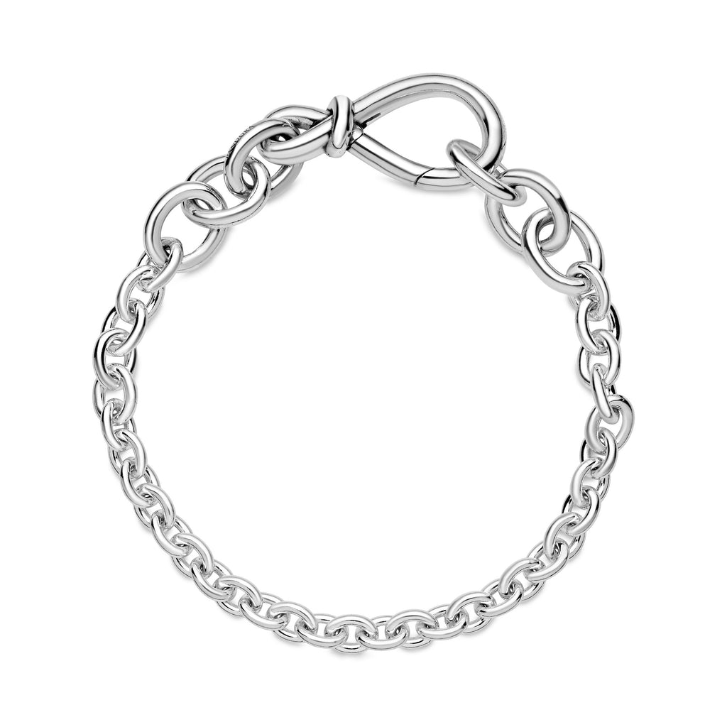 PANDORA Chunky Infinity Knot Chain Bracelet Sterling Silver Bracelets Jewelry Gift