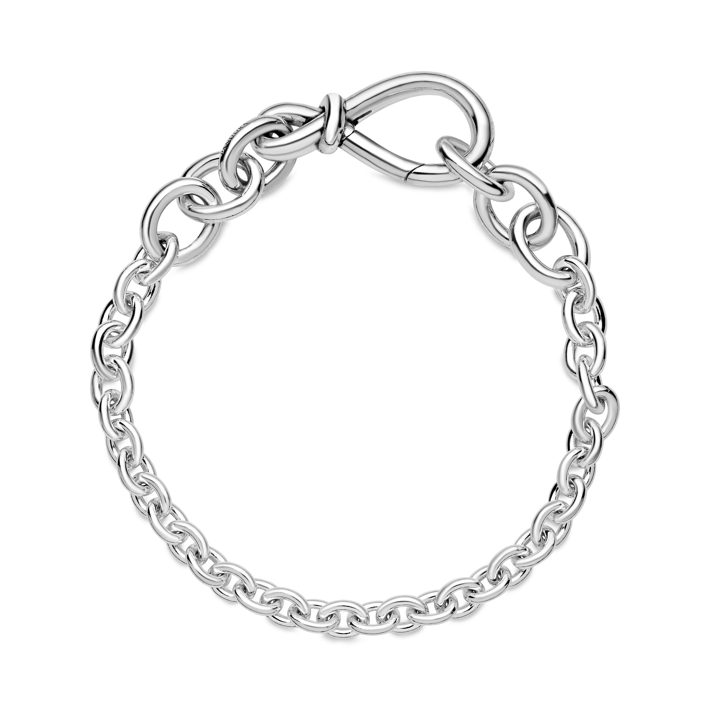 PANDORA Chunky Infinity Knot Chain Bracelet Sterling Silver Bracelets Jewelry Gift