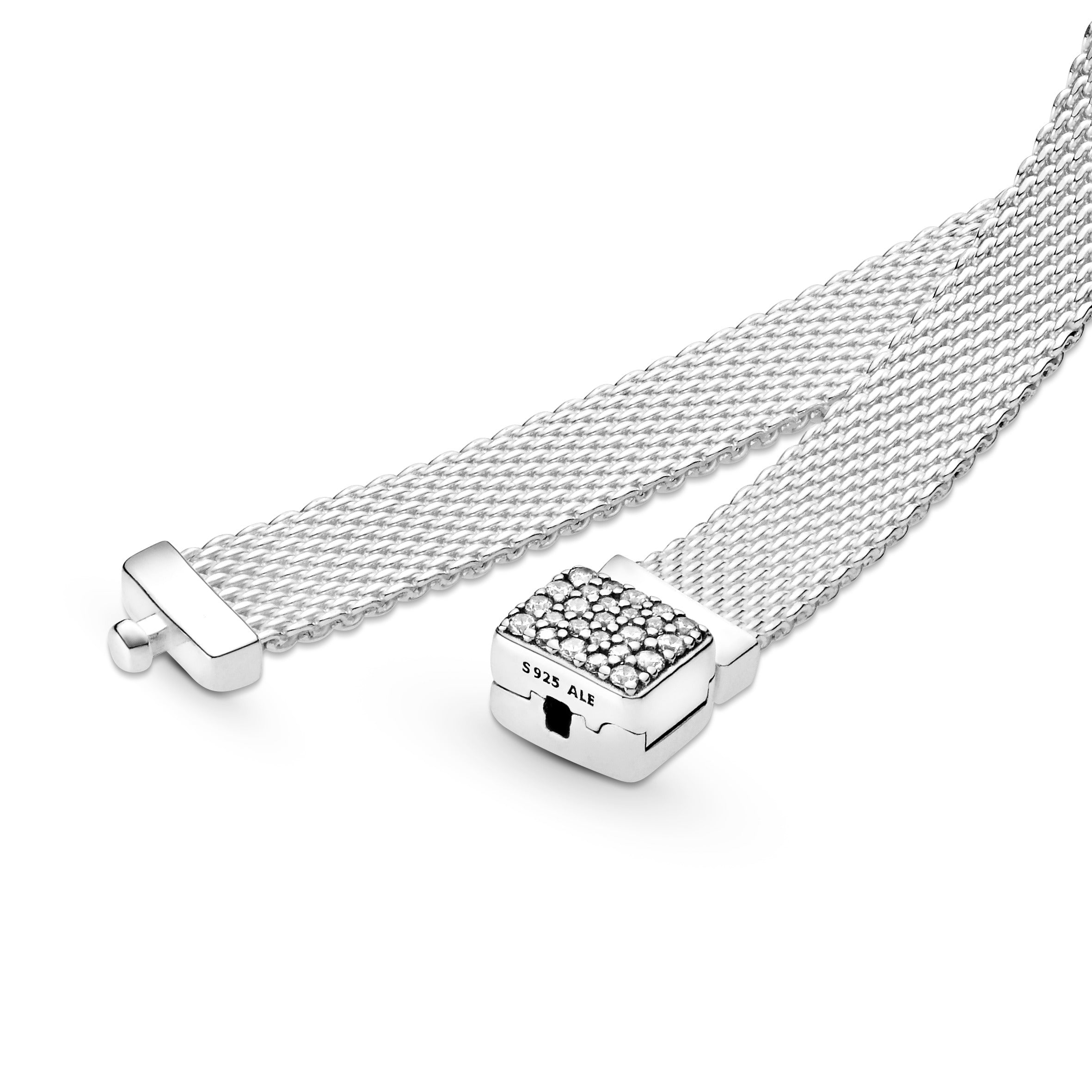 PANDORA Reflexions Sparkling Clasp Bracelet Cubic Zirconia Silver Bracelets Chain Bracelet Jewelry Gift