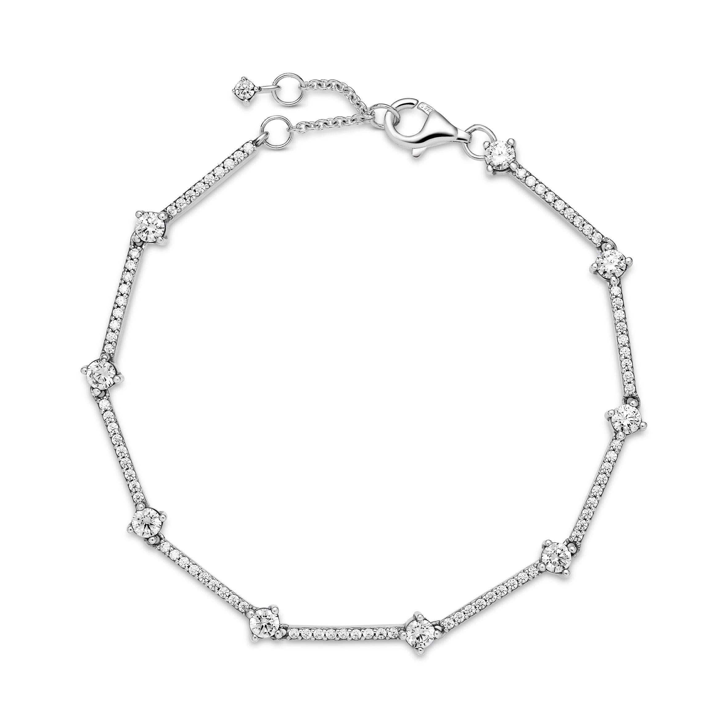 PANDORA Sparkling Pavé Bars Bracelet Bracelets Chain Bracelet Jewelry Gift