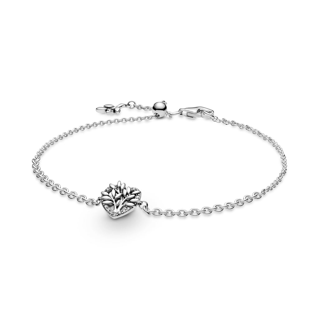 PANDORA Heart Family Tree Chain Bracelet Sterling Silver Bracelets Jewelry Gift