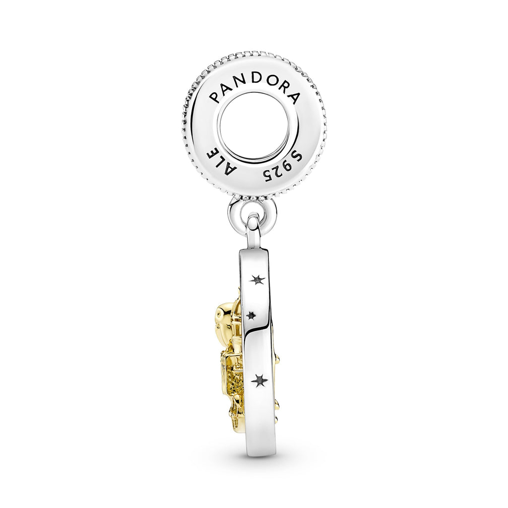 PANDORA Harry Potter Hedwig Spinning Dangle Charm 14K Gold Plated Unique Metal Blend Charms Bracelet Charm Jewelry Gift