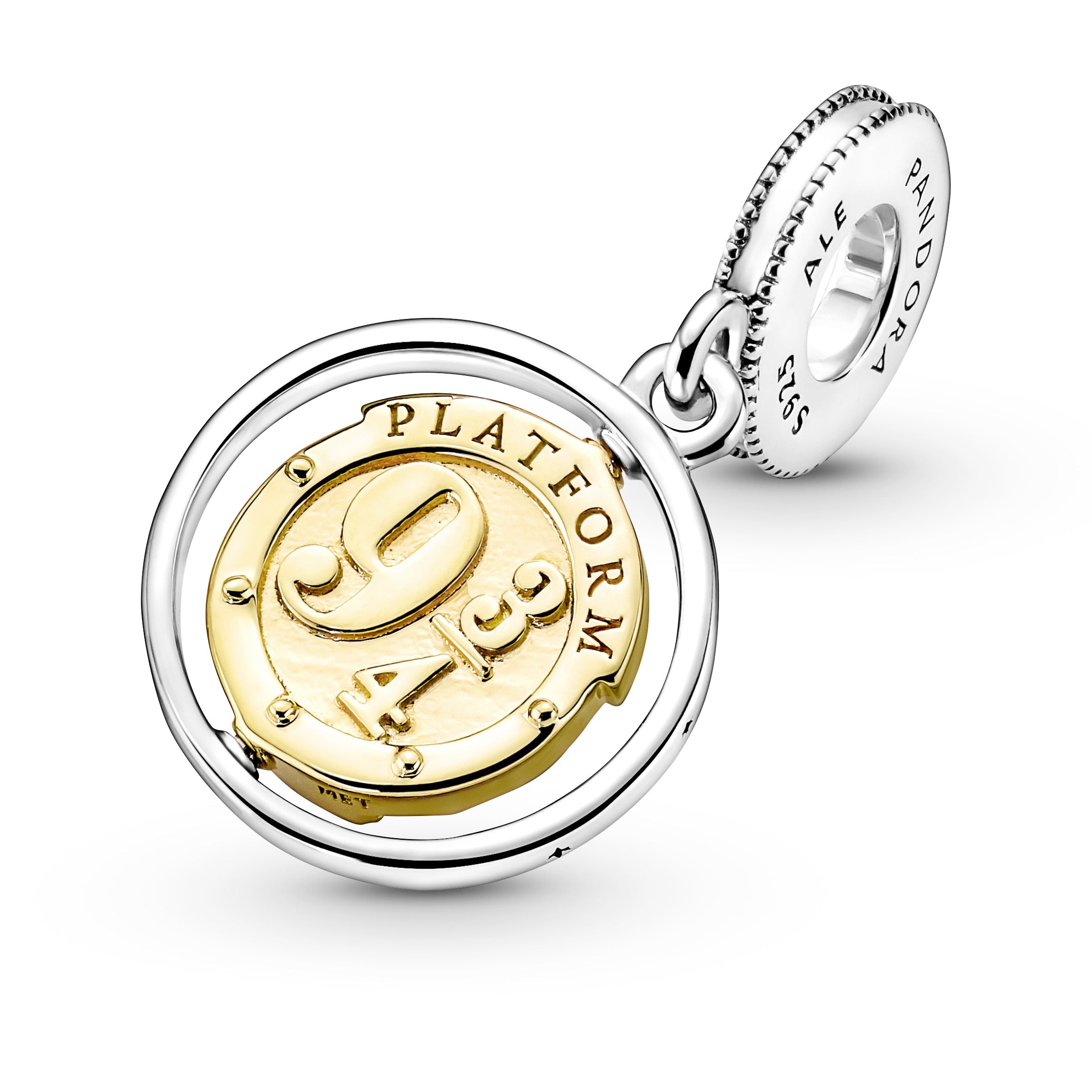 PANDORA Harry Potter Hedwig Spinning Dangle Charm 14K Gold Plated Unique Metal Blend Charms Bracelet Charm Jewelry Gift