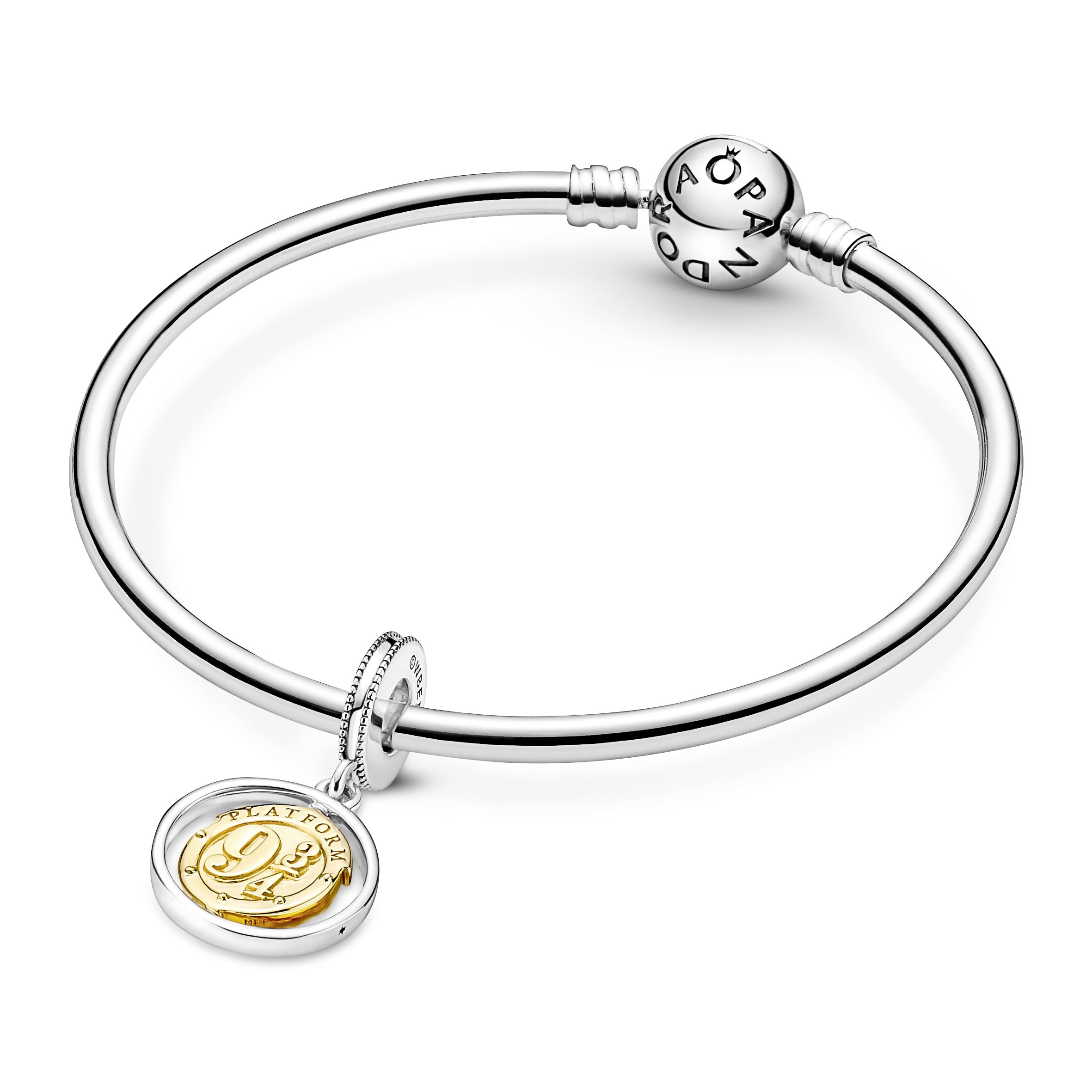 PANDORA Harry Potter Hedwig Spinning Dangle Charm 14K Gold Plated Unique Metal Blend Charms Bracelet Charm Jewelry Gift