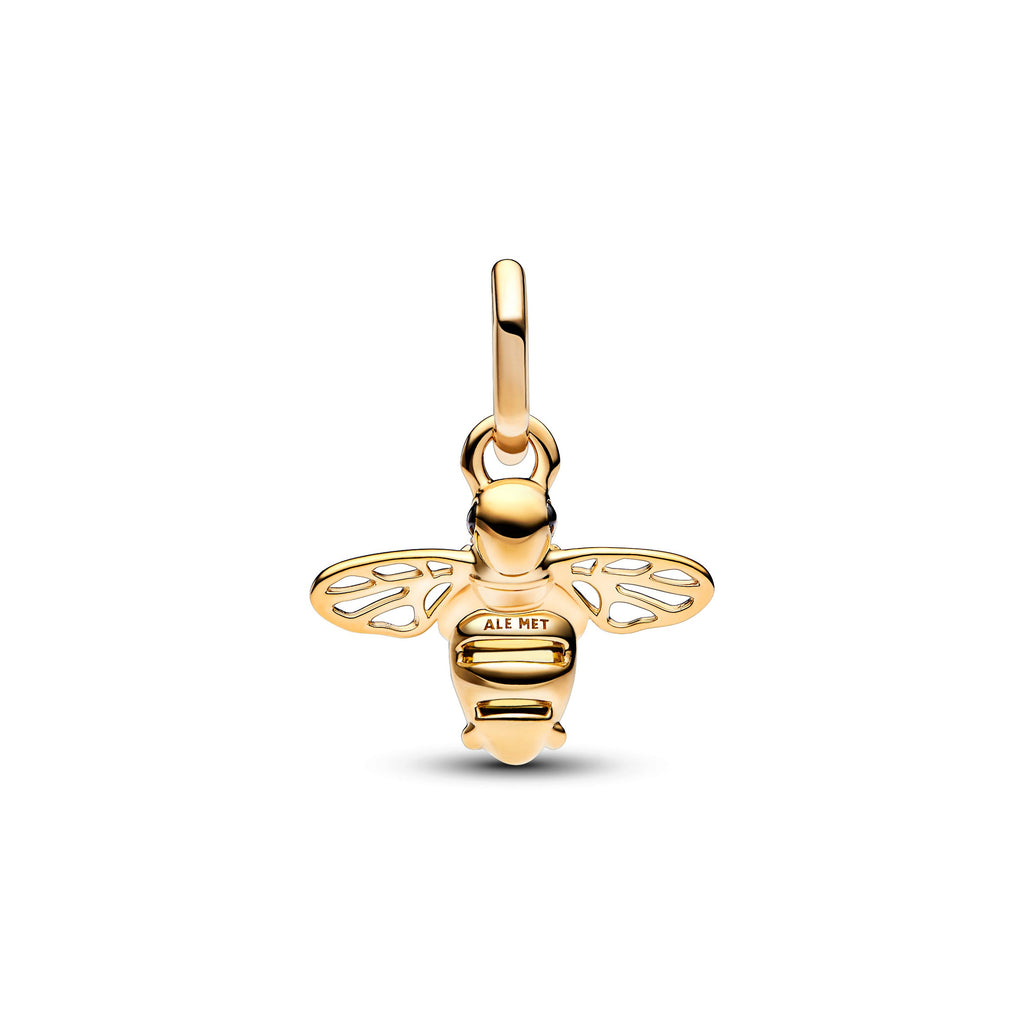 PANDORA Sparkling Bee Dangle Charm 14K Gold Plated Unique Metal Blend Charms Bracelet Charm Jewelry Gift
