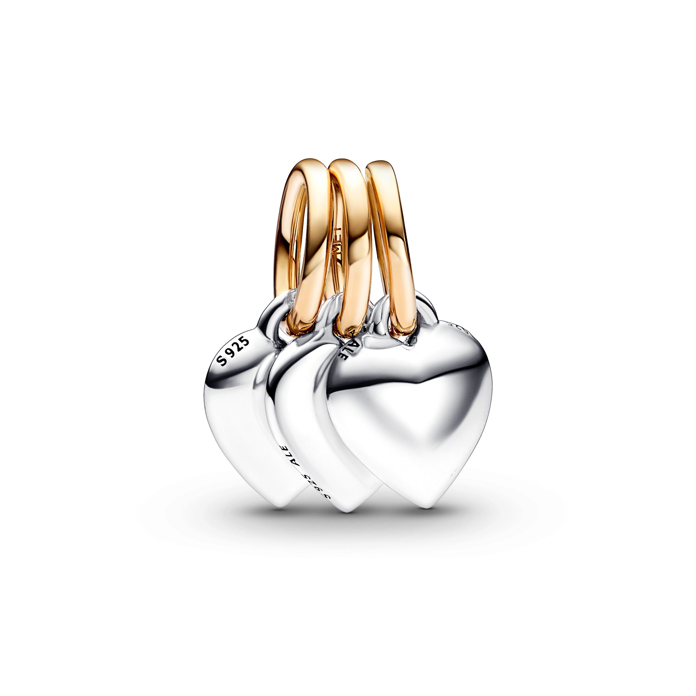 PANDORA Two-tone Splittable Friendship Triple Dangle Charm Charms Bracelet Charm Jewelry Gift