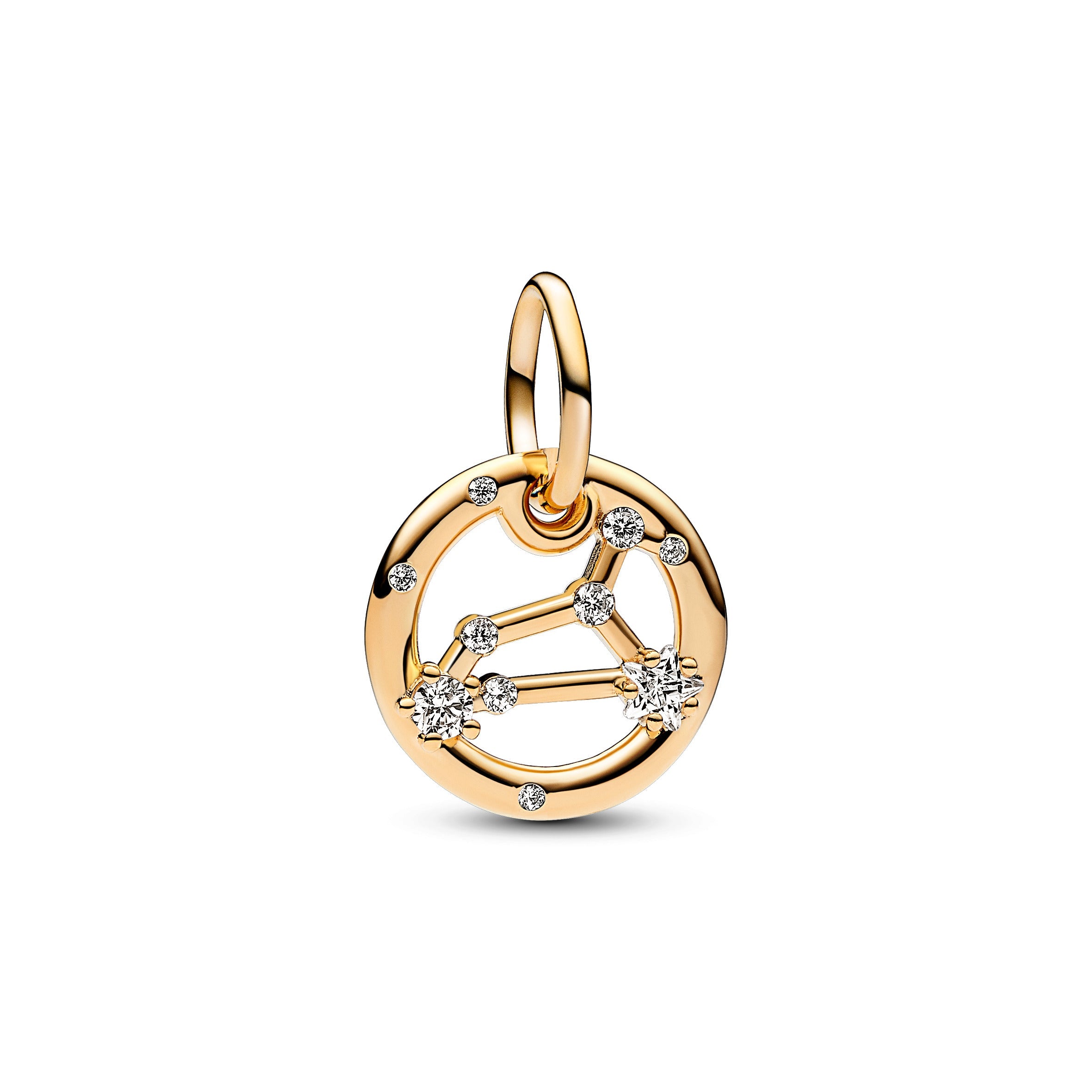 PANDORA Leo Zodiac Dangle Charm 14K Gold Plated Unique Metal Blend Symbols And Colours Charms Bracelet Charm Jewelry Gift