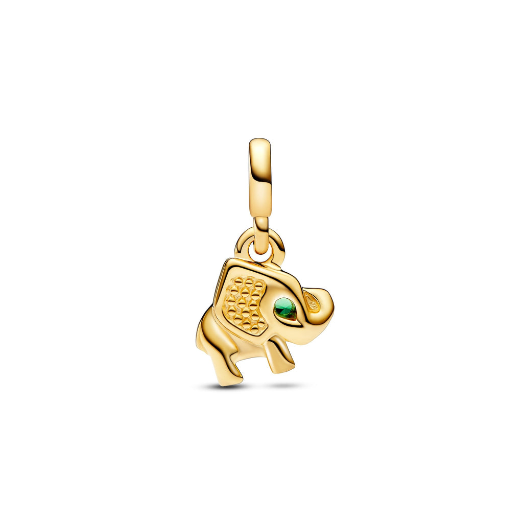 PANDORA ME Elephant Mini Dangle 14K Gold Plated Unique Metal Blend Charms Bracelet Charm Jewelry Gift