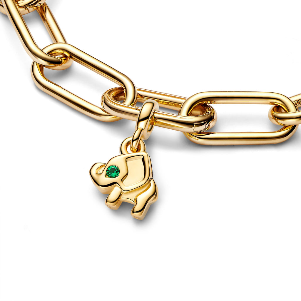 PANDORA ME Elephant Mini Dangle 14K Gold Plated Unique Metal Blend Charms Bracelet Charm Jewelry Gift