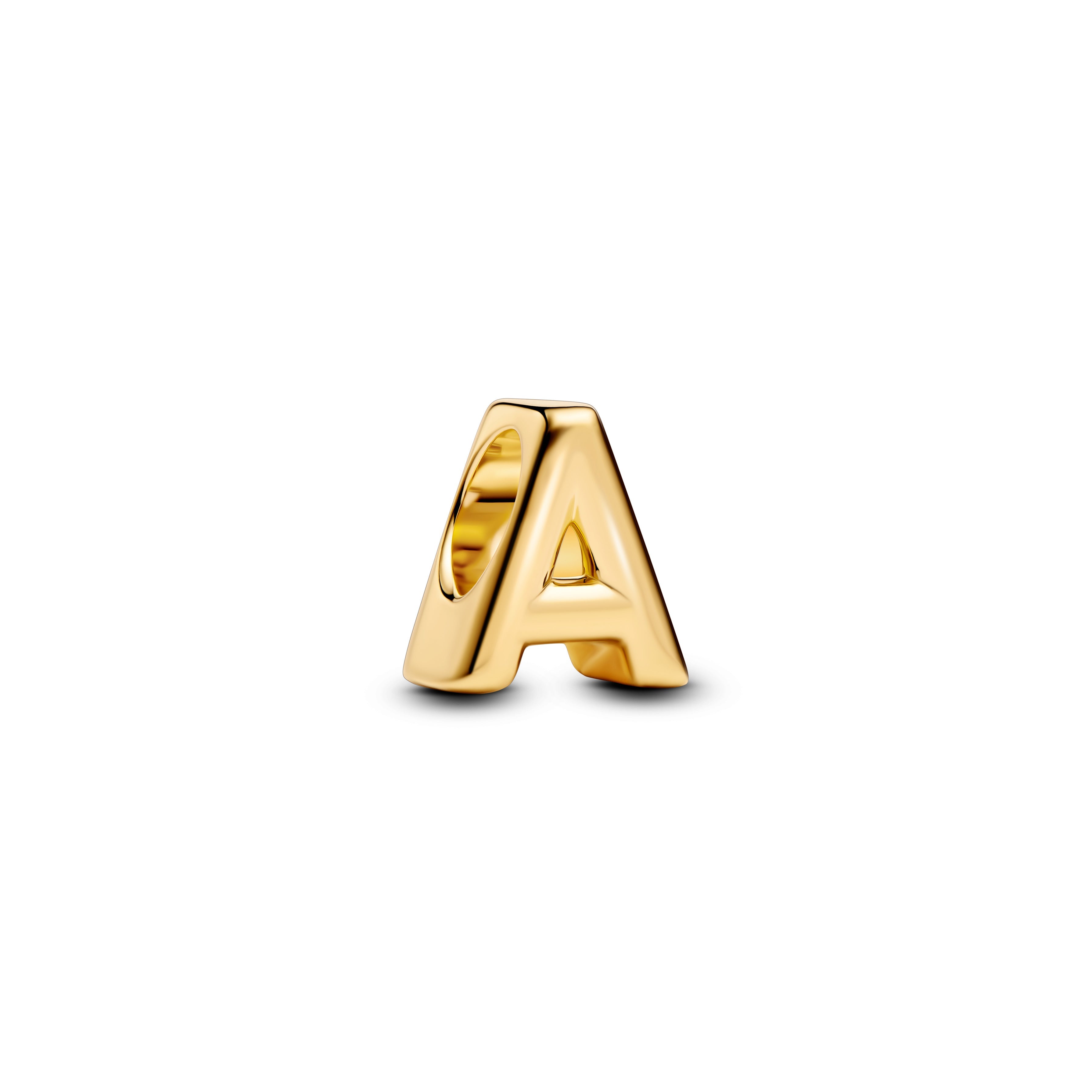 PANDORA Letter A Alphabet Charm 14K Gold Plated Unique Metal Blend Charms Bracelet Charm Jewelry Gift