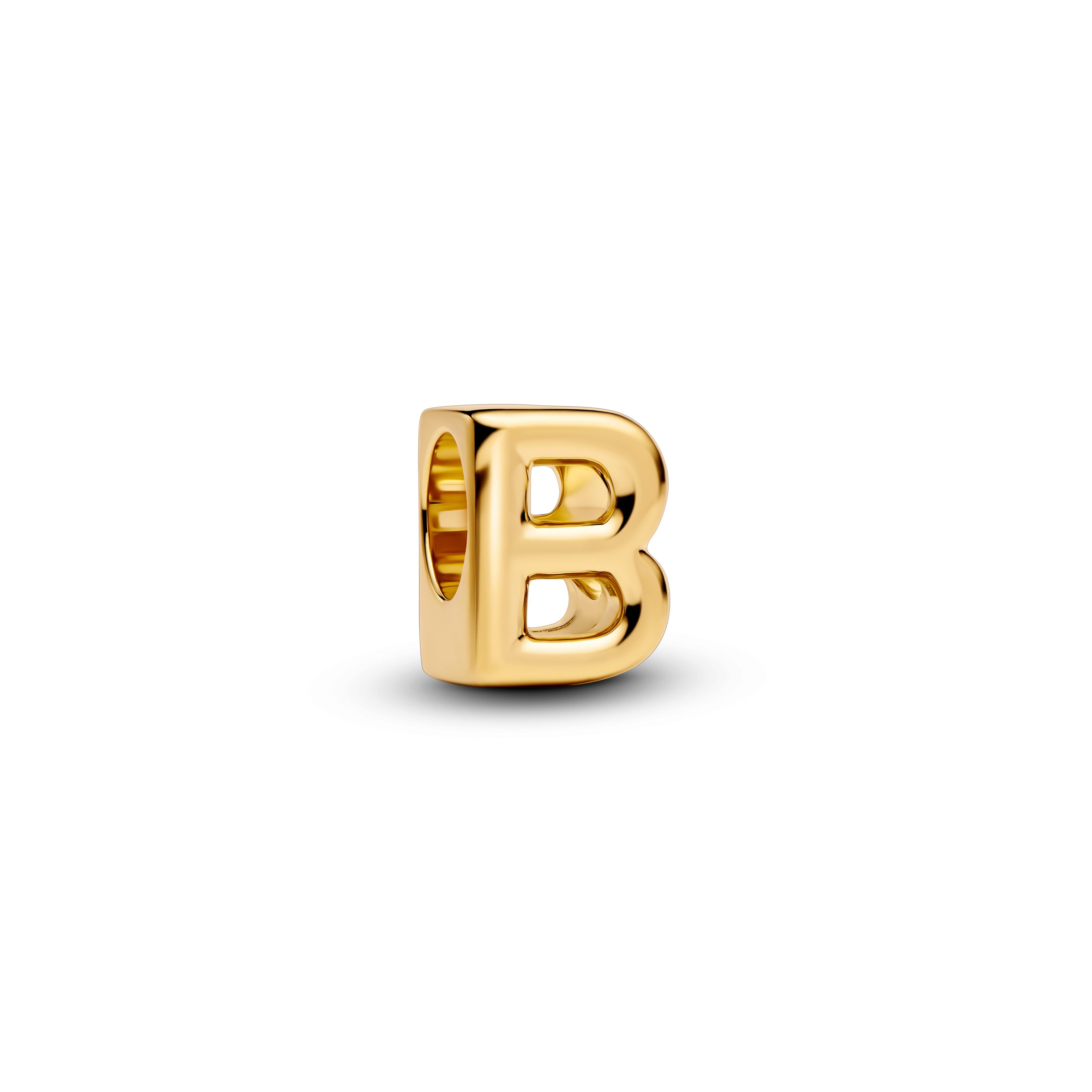 PANDORA Letter B Alphabet Charm 14K Gold Plated Unique Metal Blend Charms Bracelet Charm Jewelry Gift
