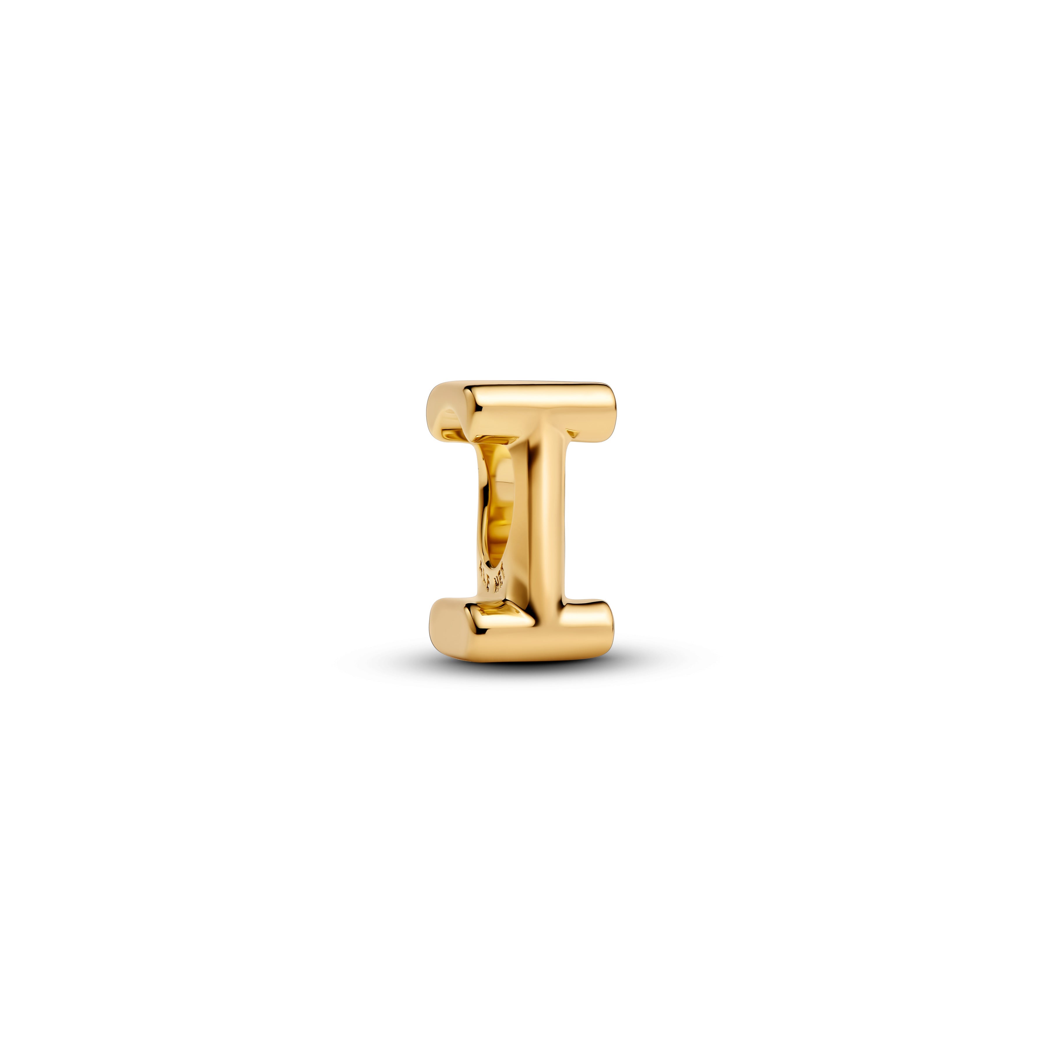 PANDORA Letter I Alphabet Charm 14K Gold Plated Unique Metal Blend Charms Bracelet Charm Jewelry Gift