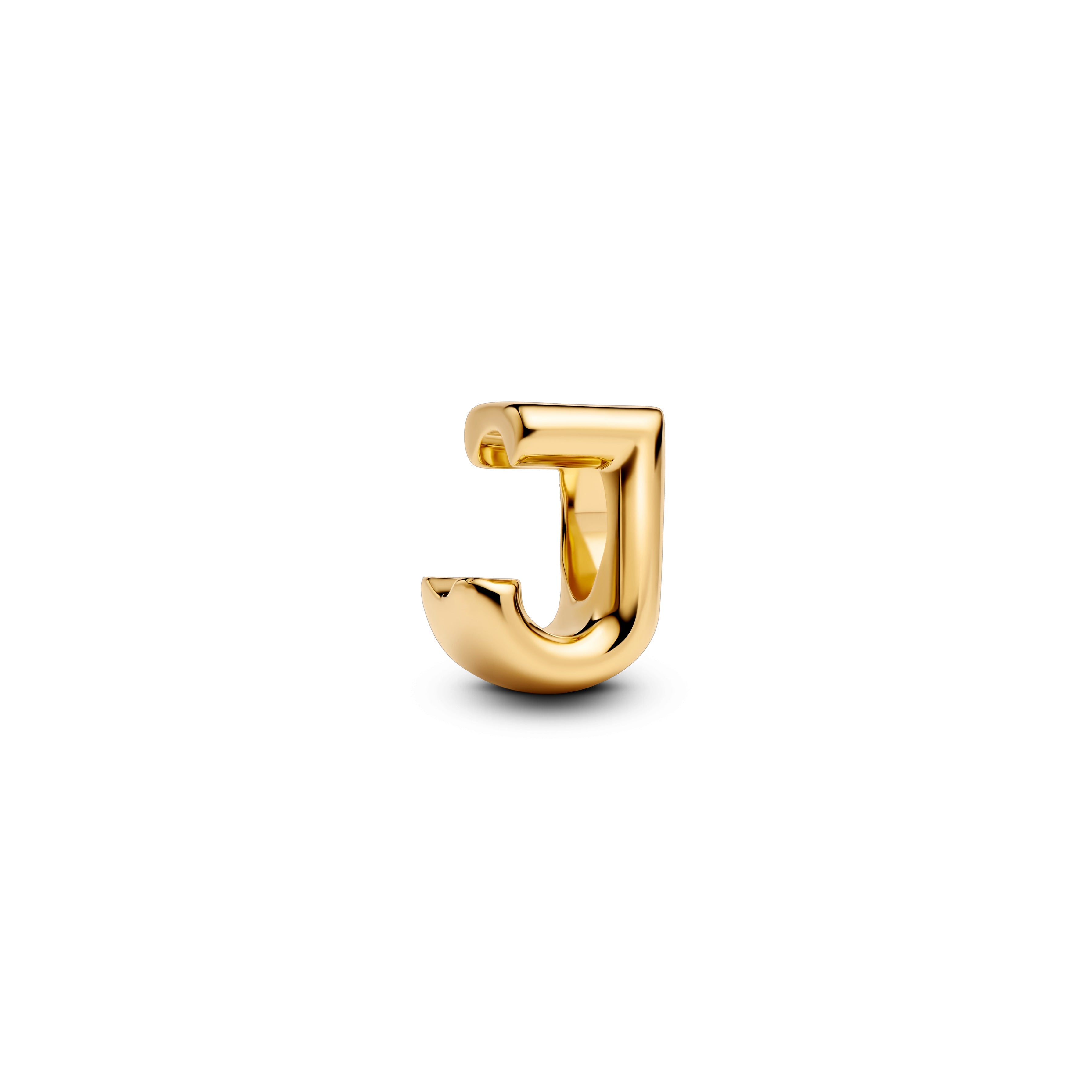 PANDORA Letter J Alphabet Charm 14K Gold Plated Unique Metal Blend Charms Bracelet Charm Jewelry Gift