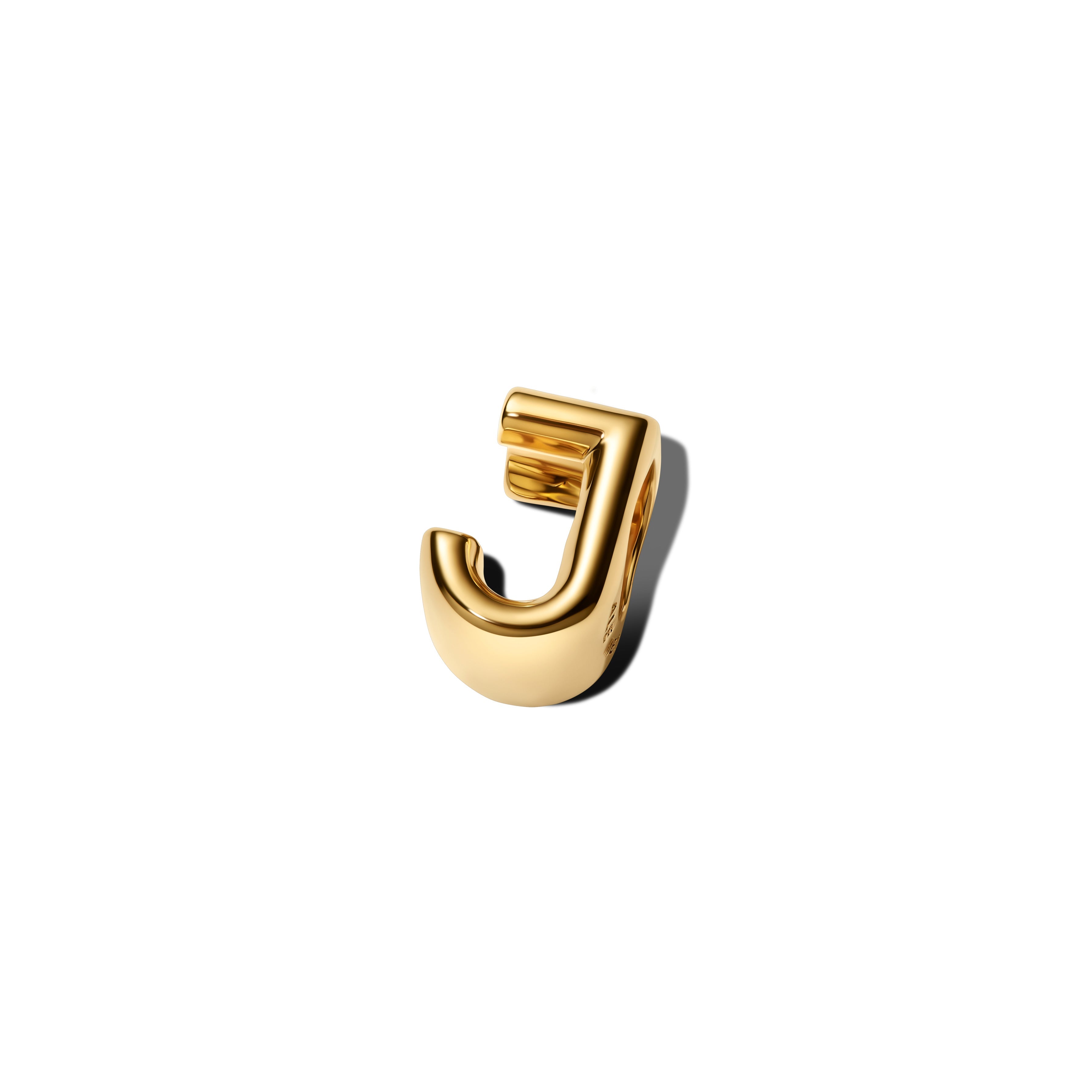 PANDORA Letter J Alphabet Charm 14K Gold Plated Unique Metal Blend Charms Bracelet Charm Jewelry Gift