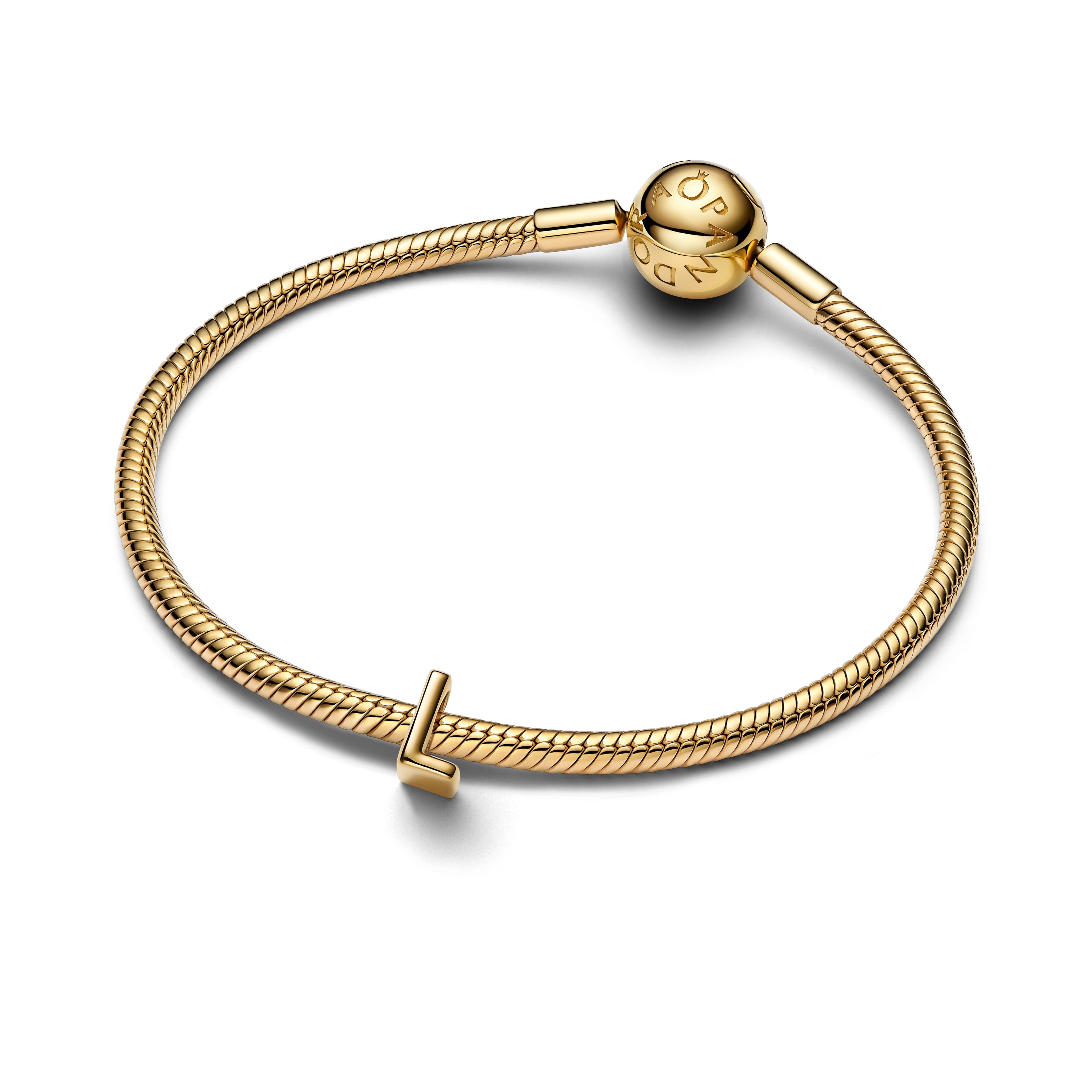 PANDORA Letter L Alphabet Charm 14K Gold Plated Unique Metal Blend Charms Bracelet Charm Jewelry Gift